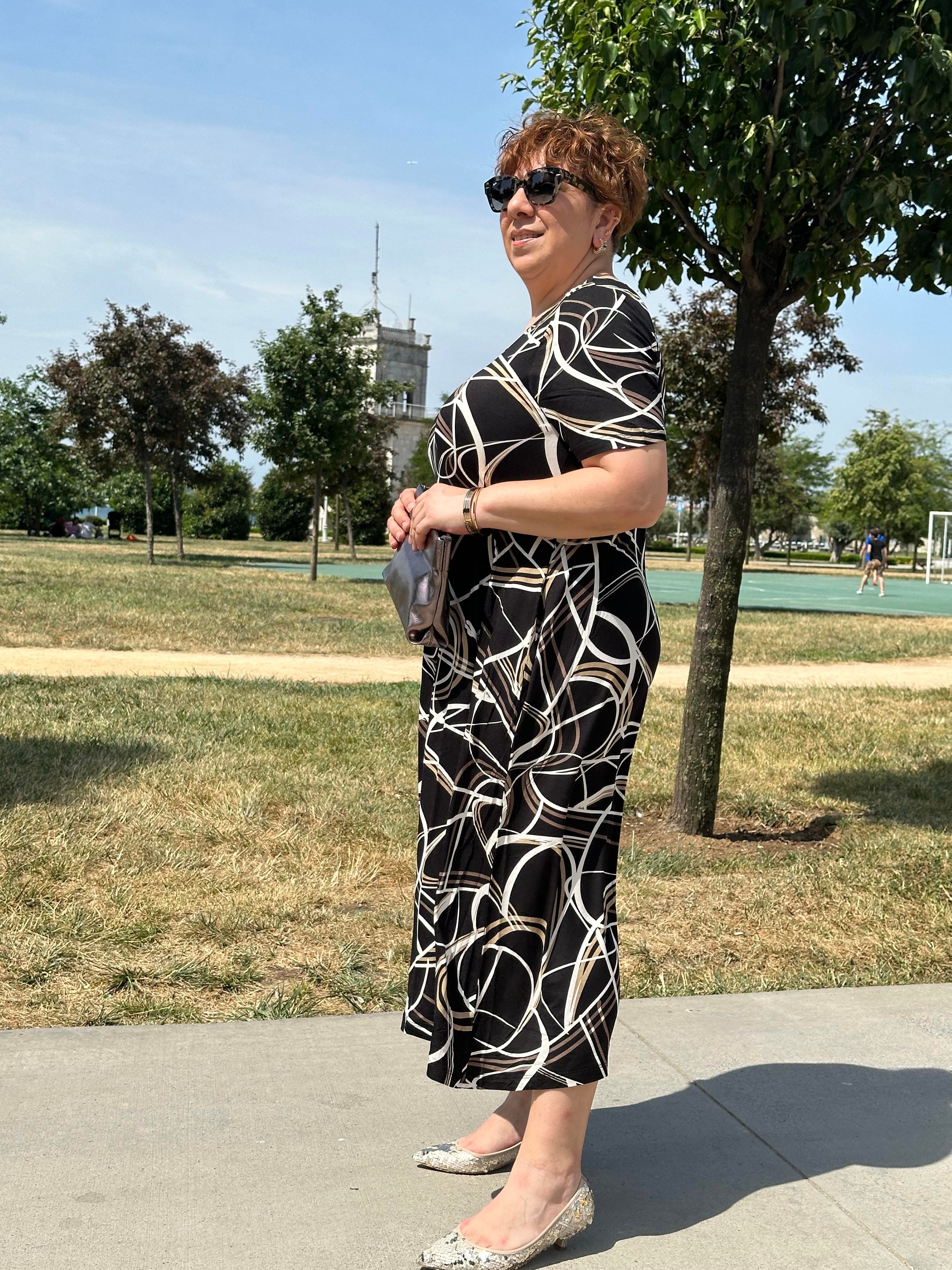 Lucca Elbise Kahve Desenli