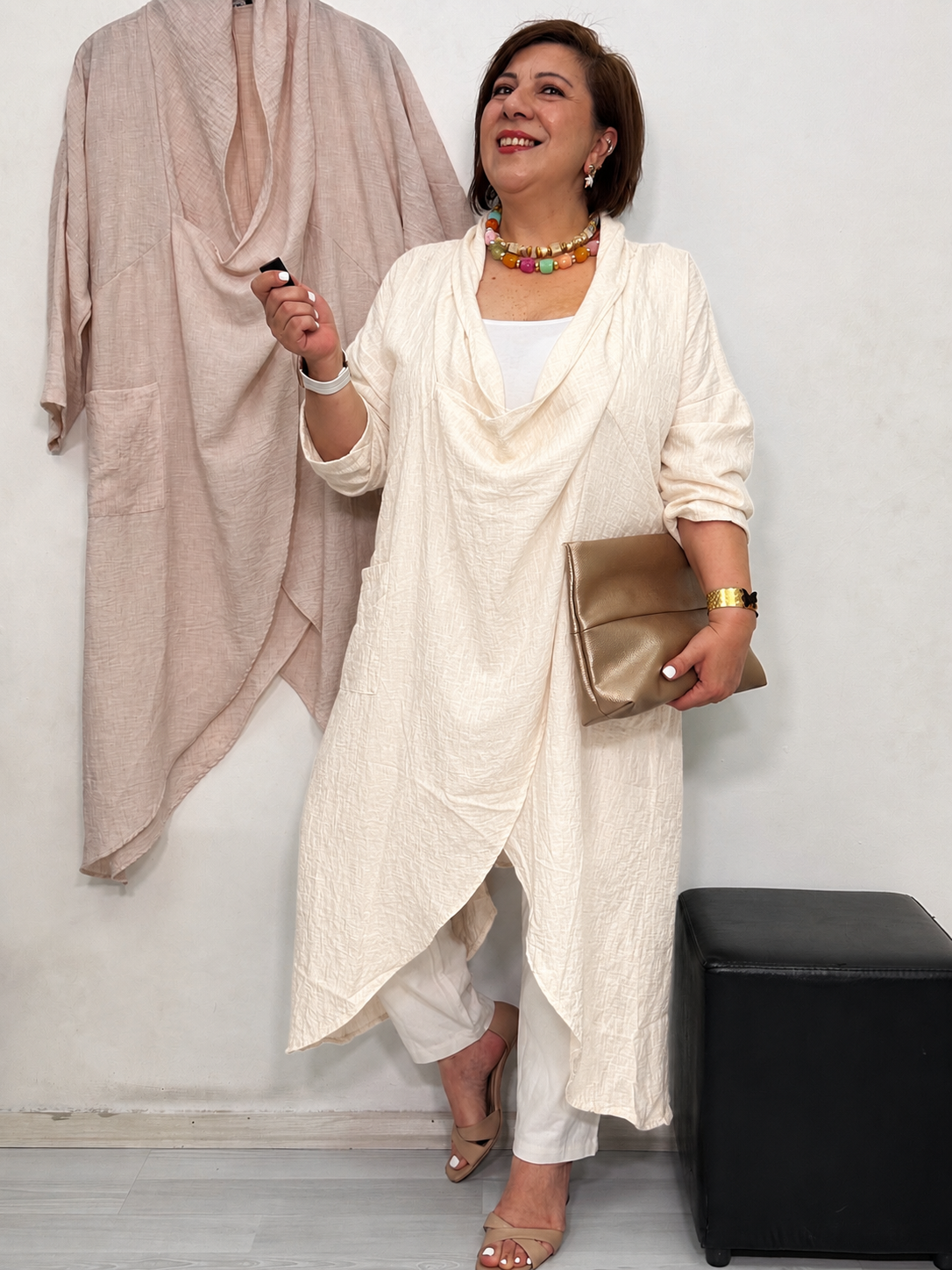 Mercan Sonsuzluk Tunik Krem