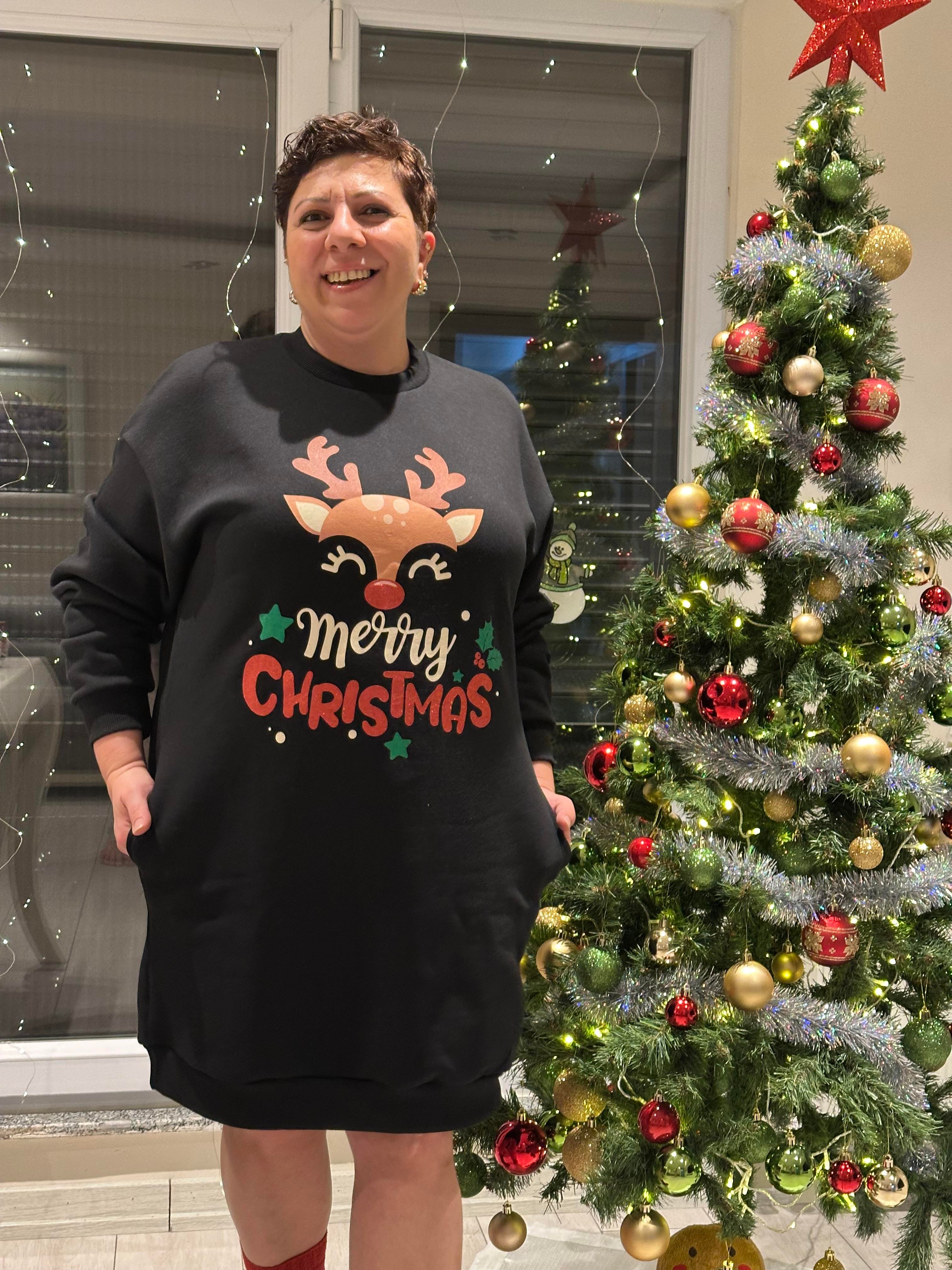 Merry Yılbaşı Temalı Sweatshirt & Elbise
