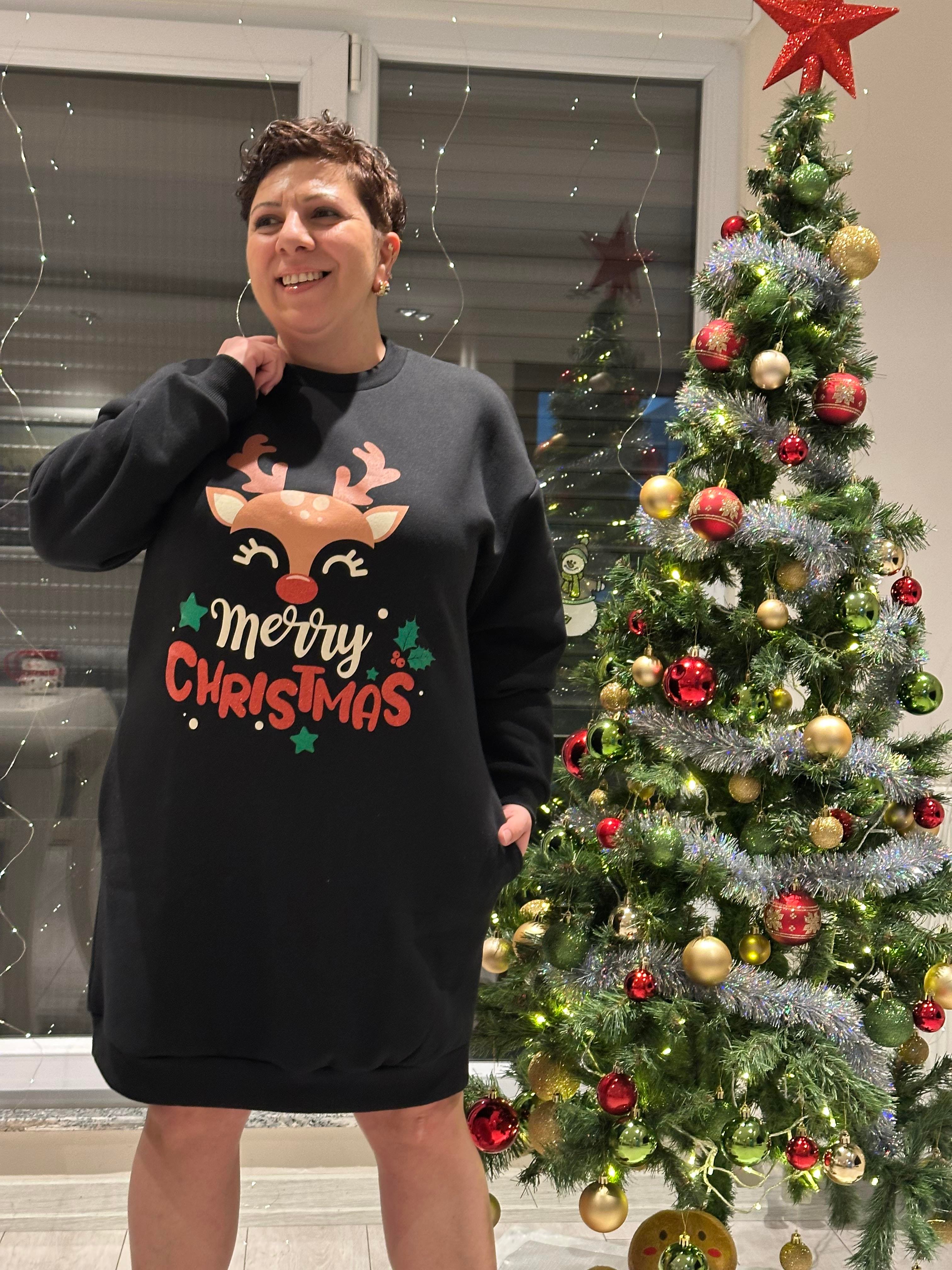 Merry Yılbaşı Temalı Sweatshirt & Elbise