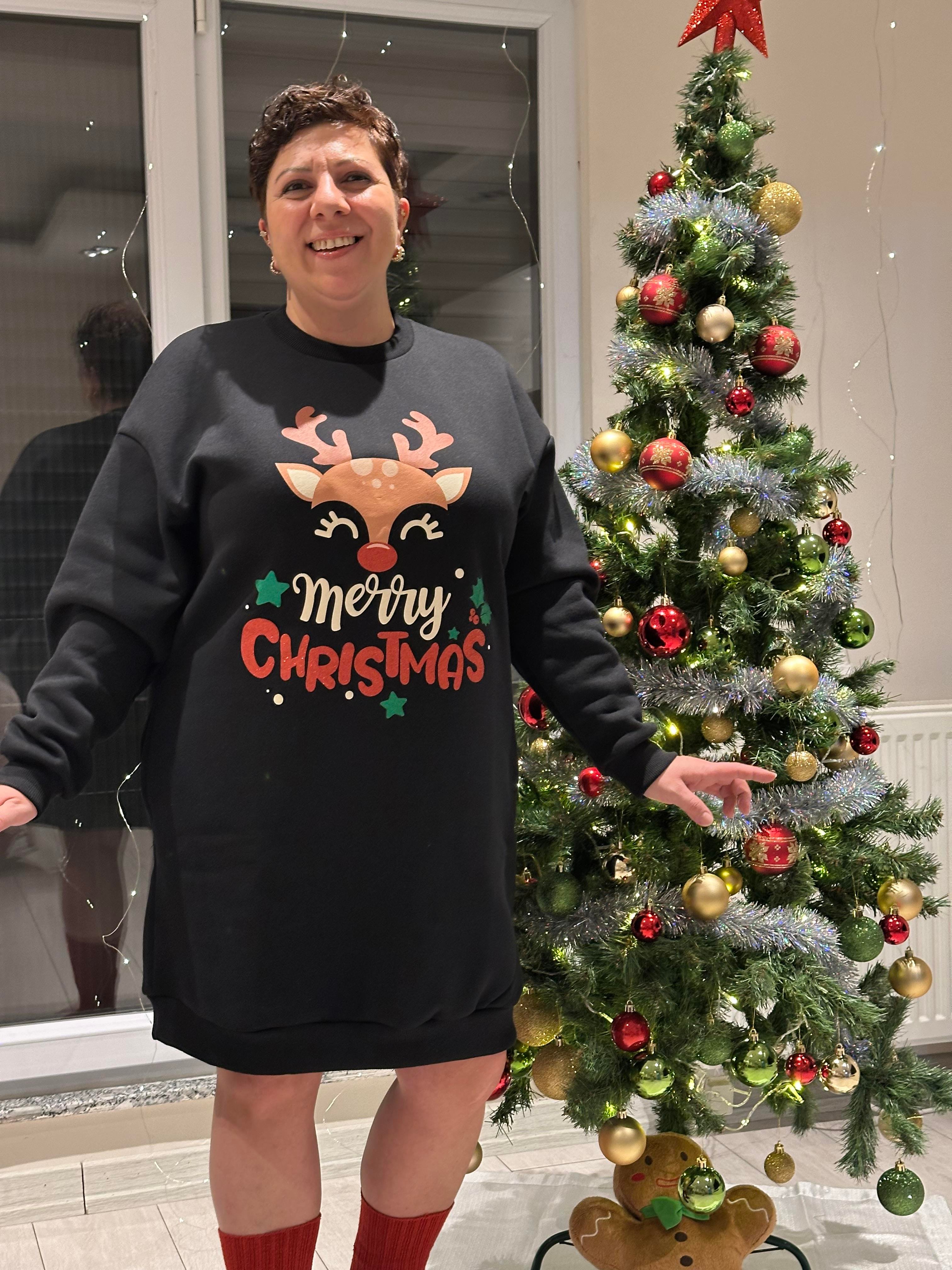 Merry Yılbaşı Temalı Sweatshirt & Elbise