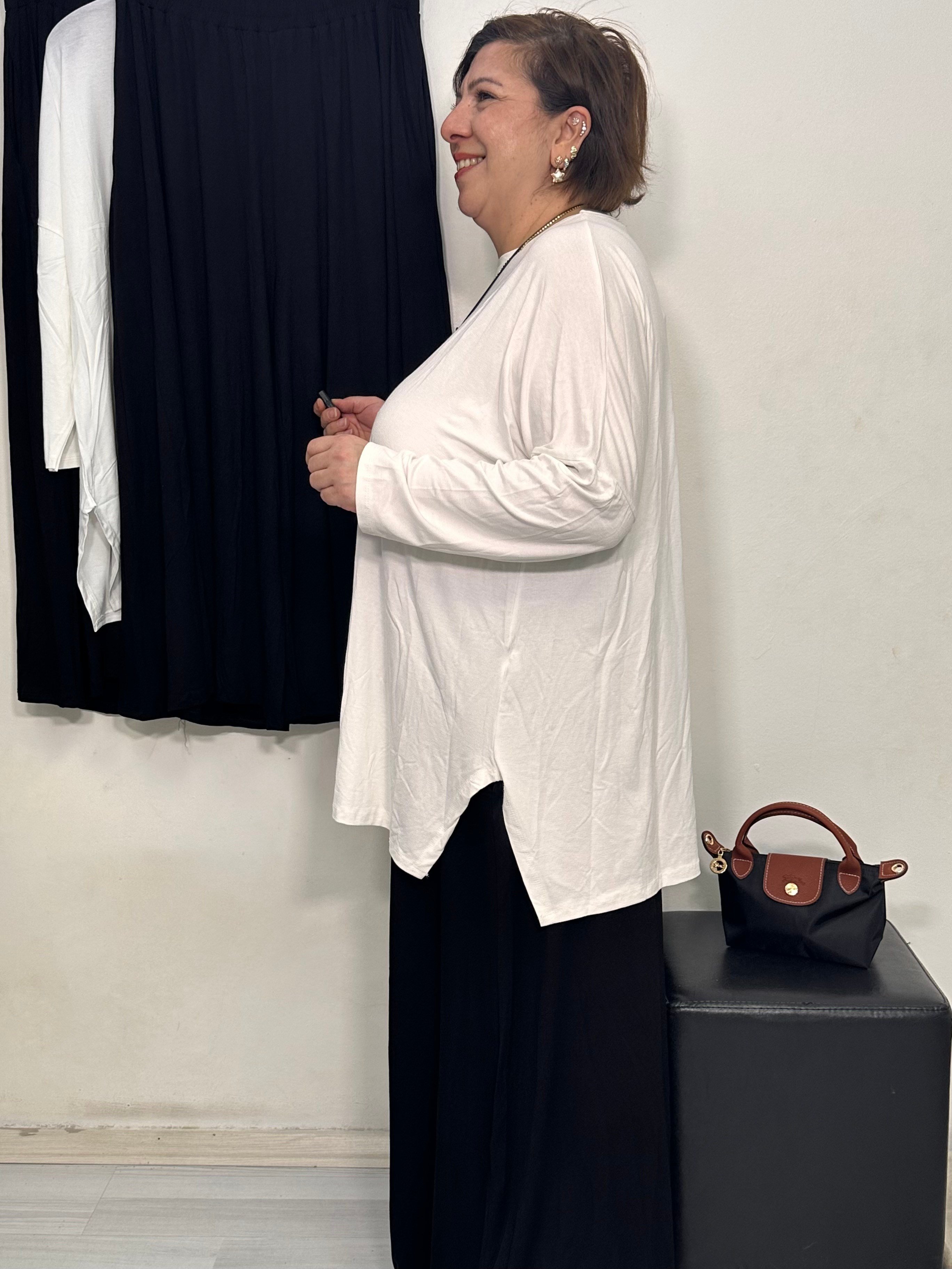 Mira Uzun Kol Tshirt Ekru