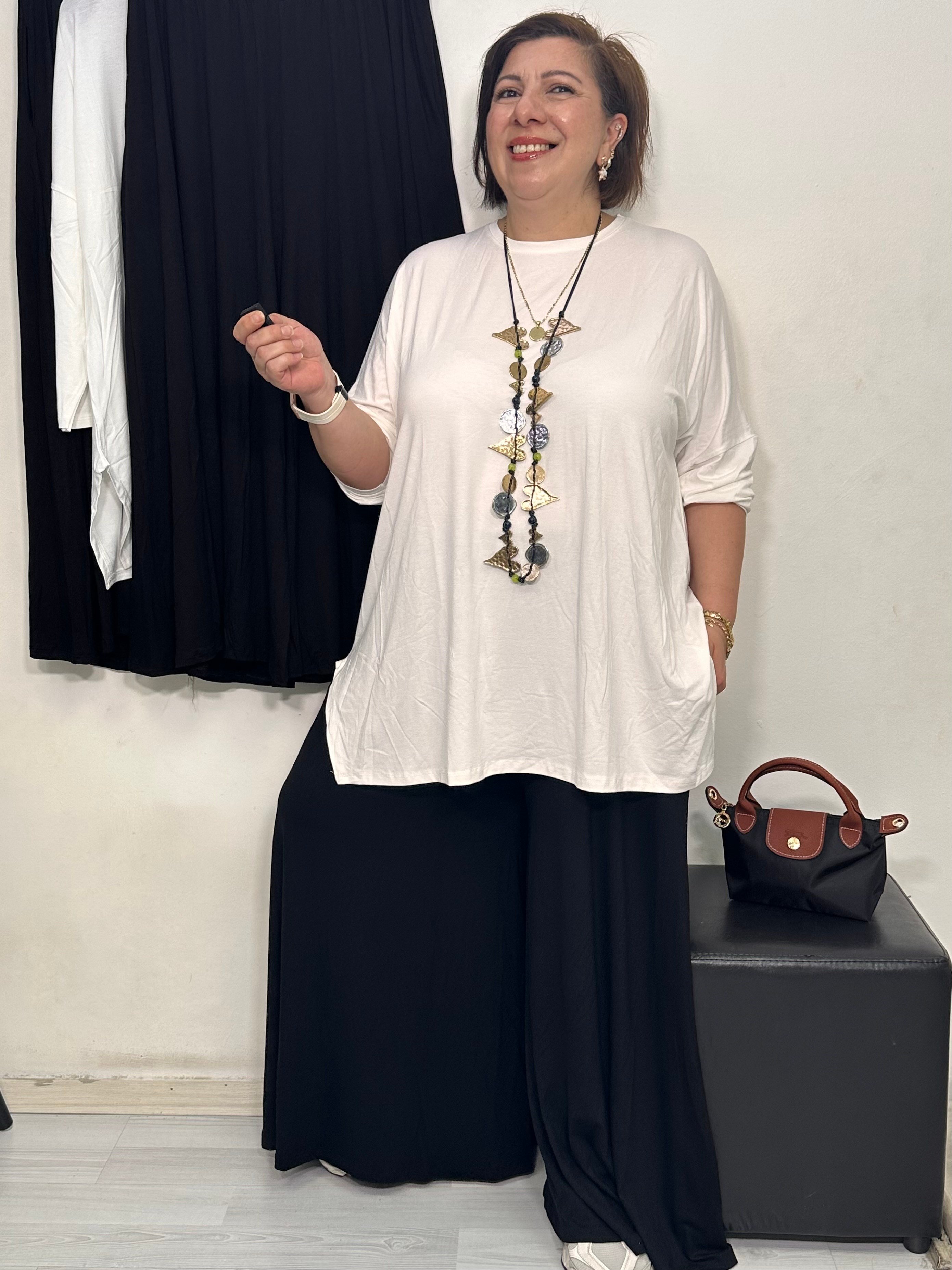 Mira Uzun Kol Tshirt Ekru