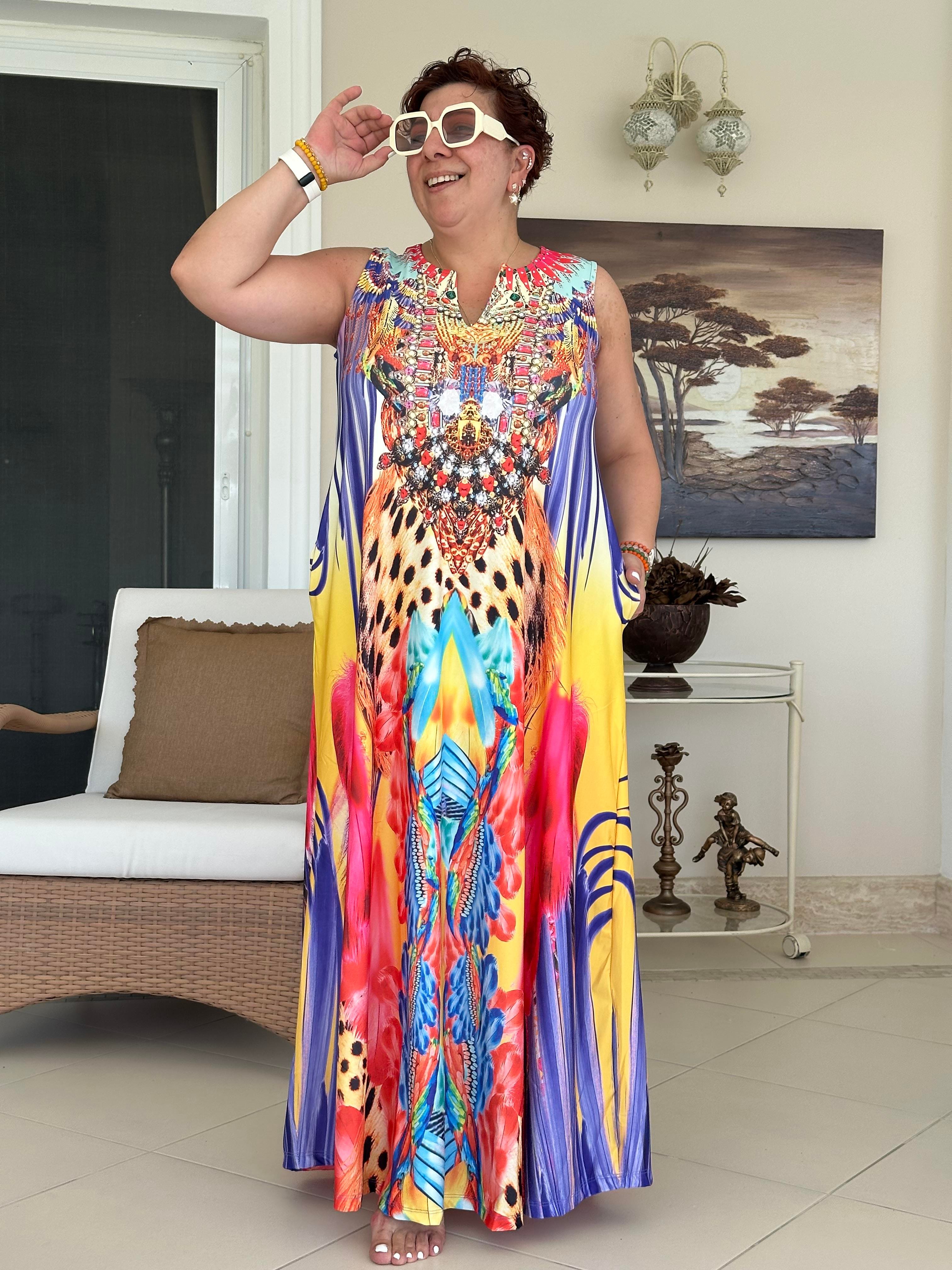 Riode Kolsuz Elbise Afro