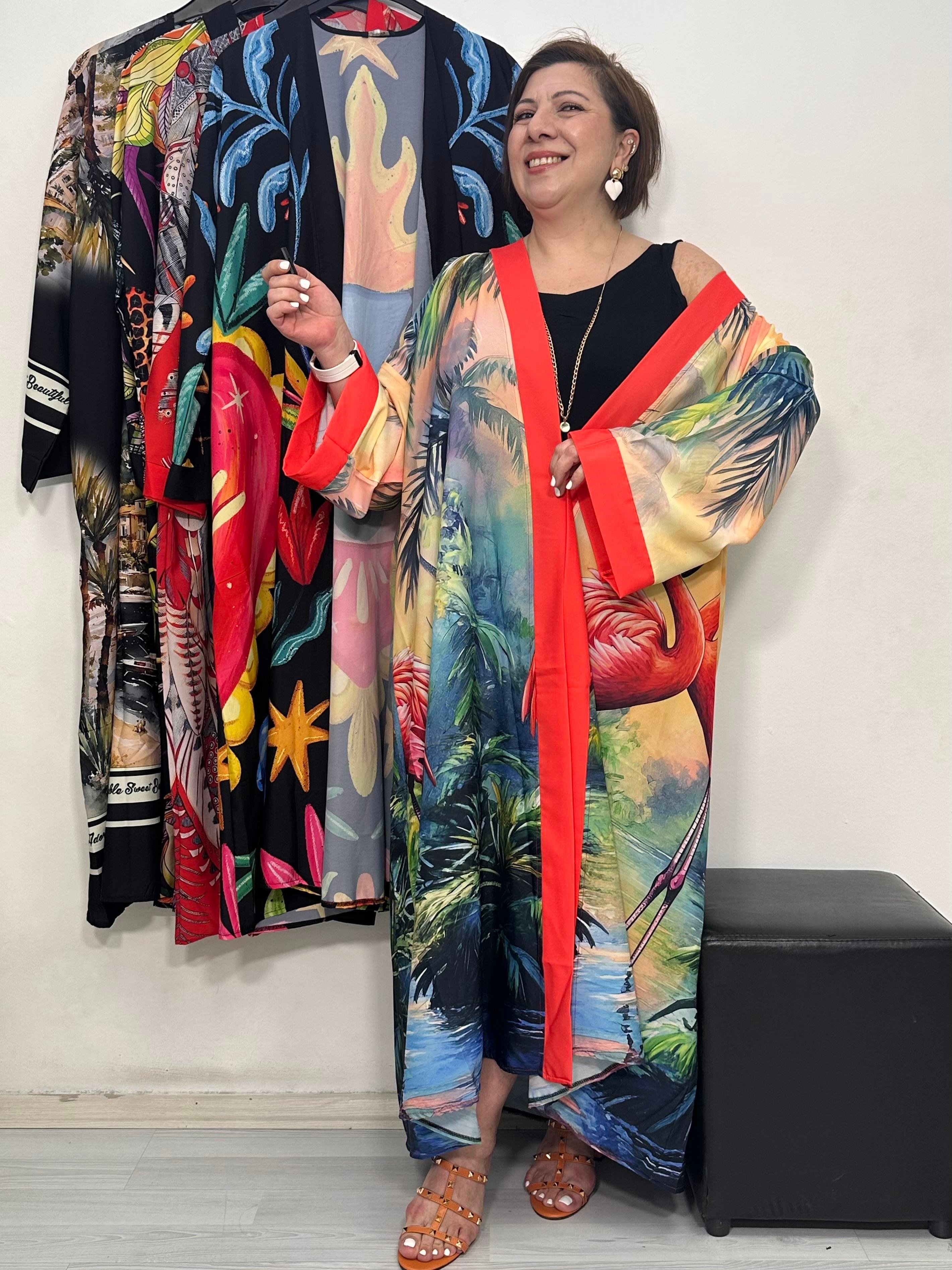 Yuka Kimono Flamingo Desen