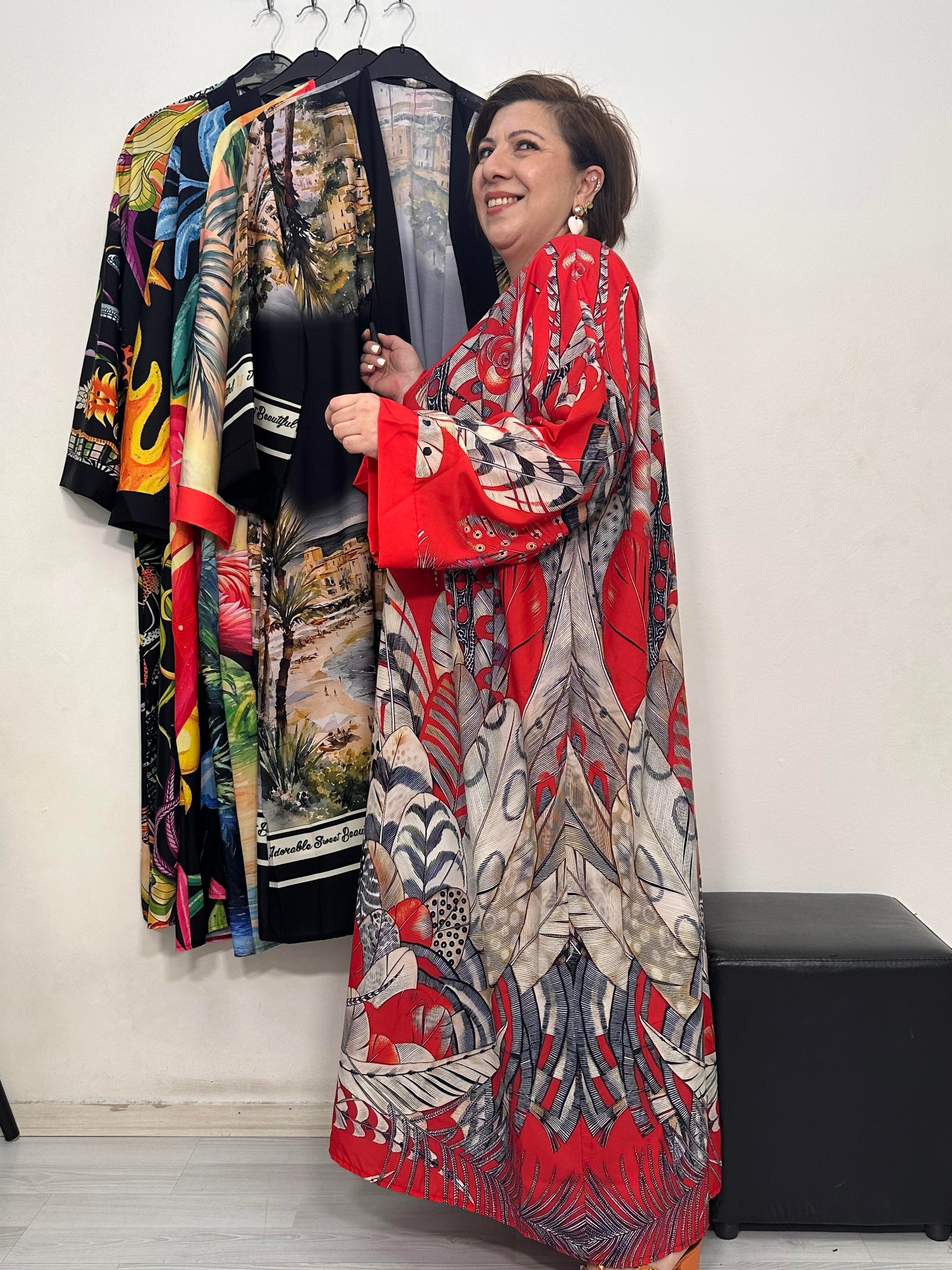 Yuka Kimono Kırmızı Desen