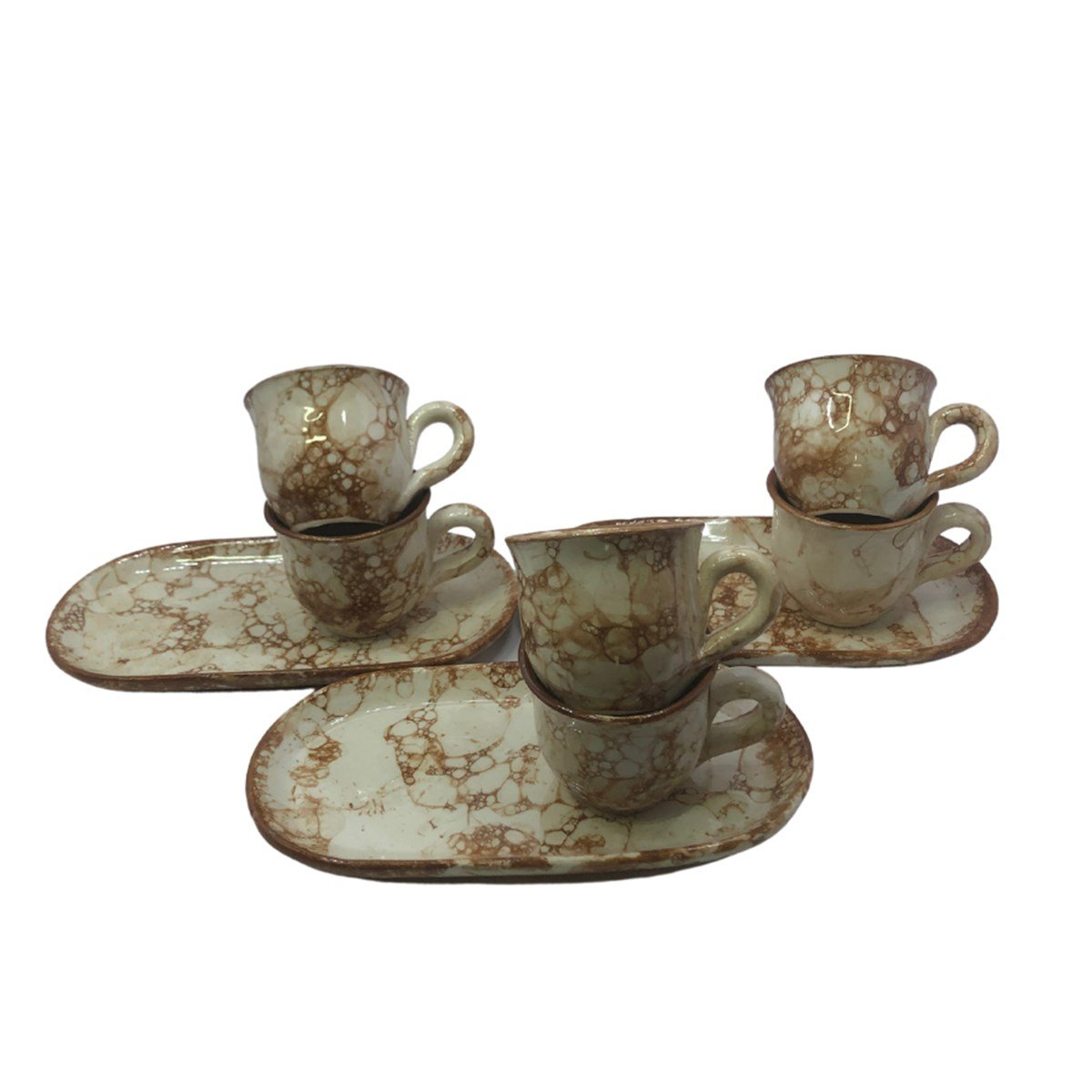 porselen,seramik fincan takimi6'li Seramik Sunumluklu Fincan Takımı Kahverengi DesenliKütahyaseramik6'li Seramik Sunumluklu Fincan Takımı Kahverengi Desenli