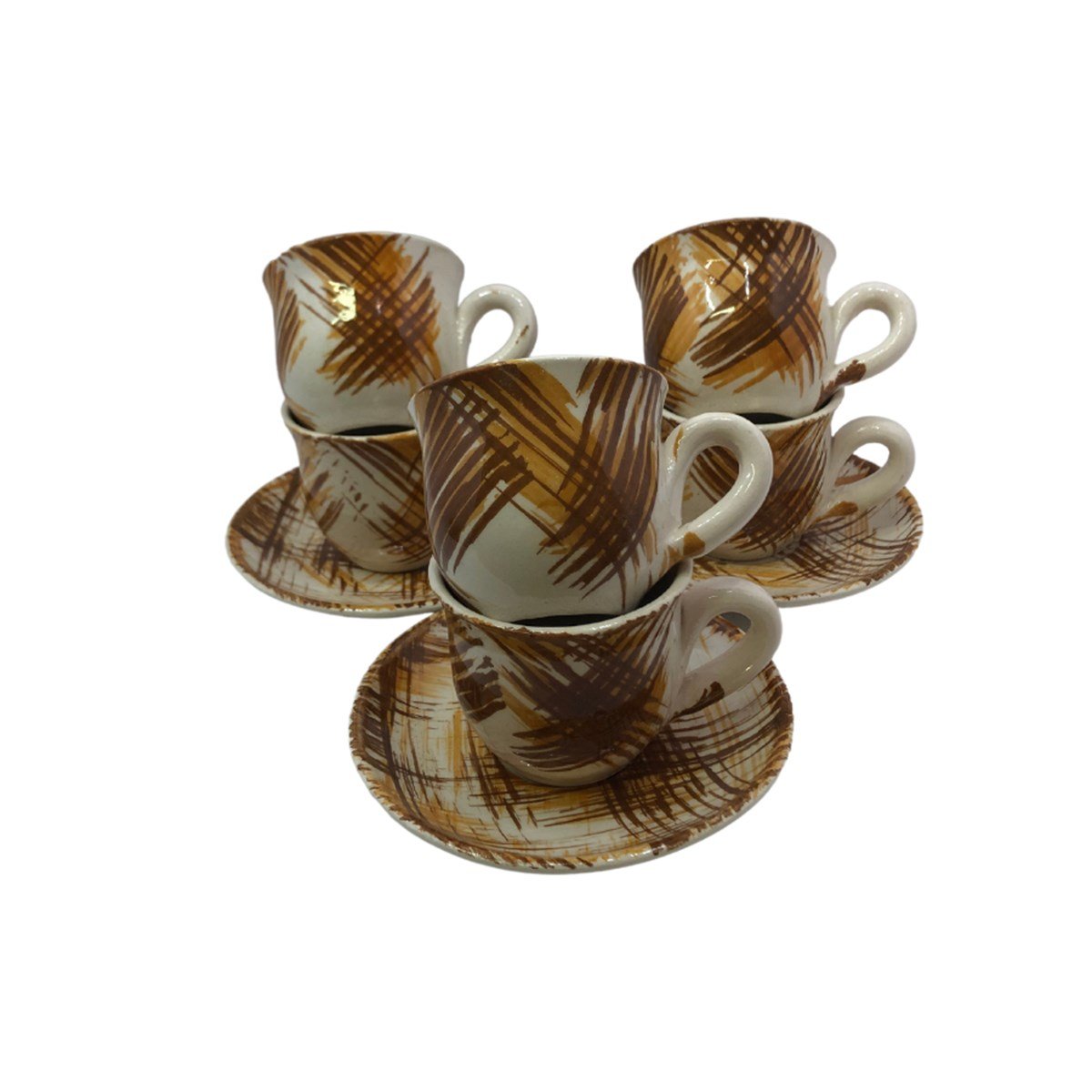 seramik fincan takimi6'li Seramik Fincan Takimi Fırca Desen TuruncuKütahyaseramik6'li Seramik Fincan Takimi Fırca Desen Turuncu