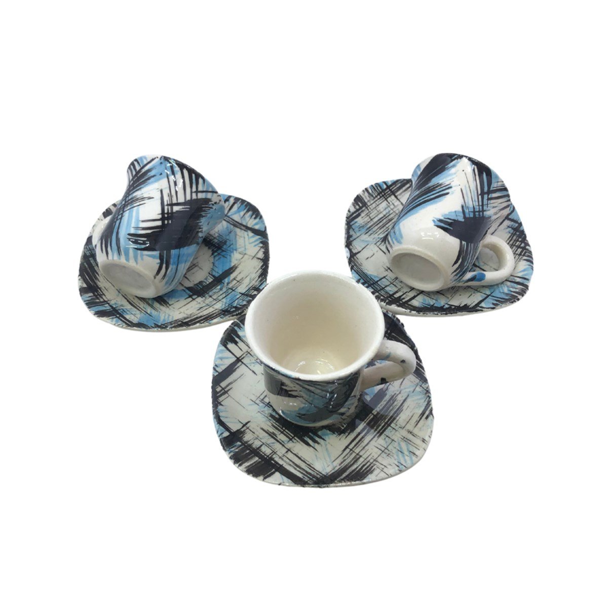 seramikfincantakimi6'li Seramik Fincan Takimi Mavi Firca Desenli Kütahyaseramik6'li Seramik Fincan Takimi Mavi Firca Desenli 
