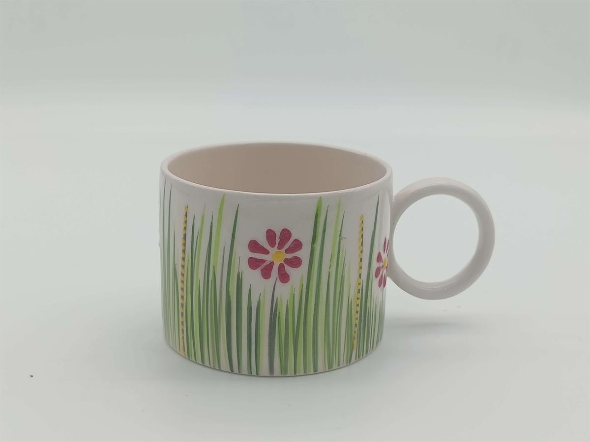 trenducuzlukSeramik Duble Kahve Fincanı Mug Nescafe fincan Kırmizi CicekliKütahyaseramikSeramik Duble Kahve Fincanı Mug Nescafe fincan Kırmizi Cicekli