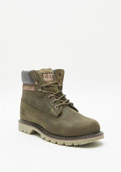 Caterpillar COLORADO Erkek Yeşil Nubuk Bot