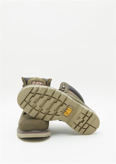Caterpillar COLORADO Erkek Yeşil Nubuk Bot
