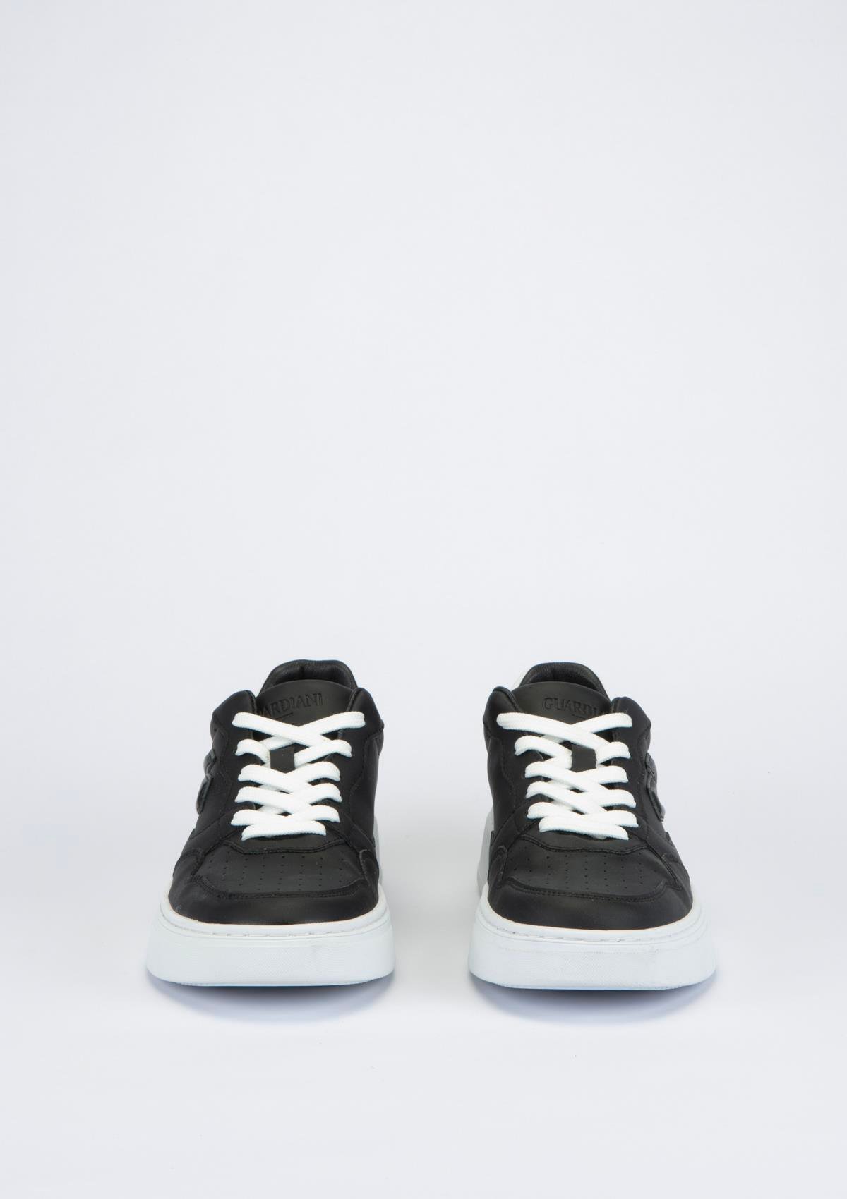 Guardini New Era 0402 Low M Erkek Siyah Deri Sneaker