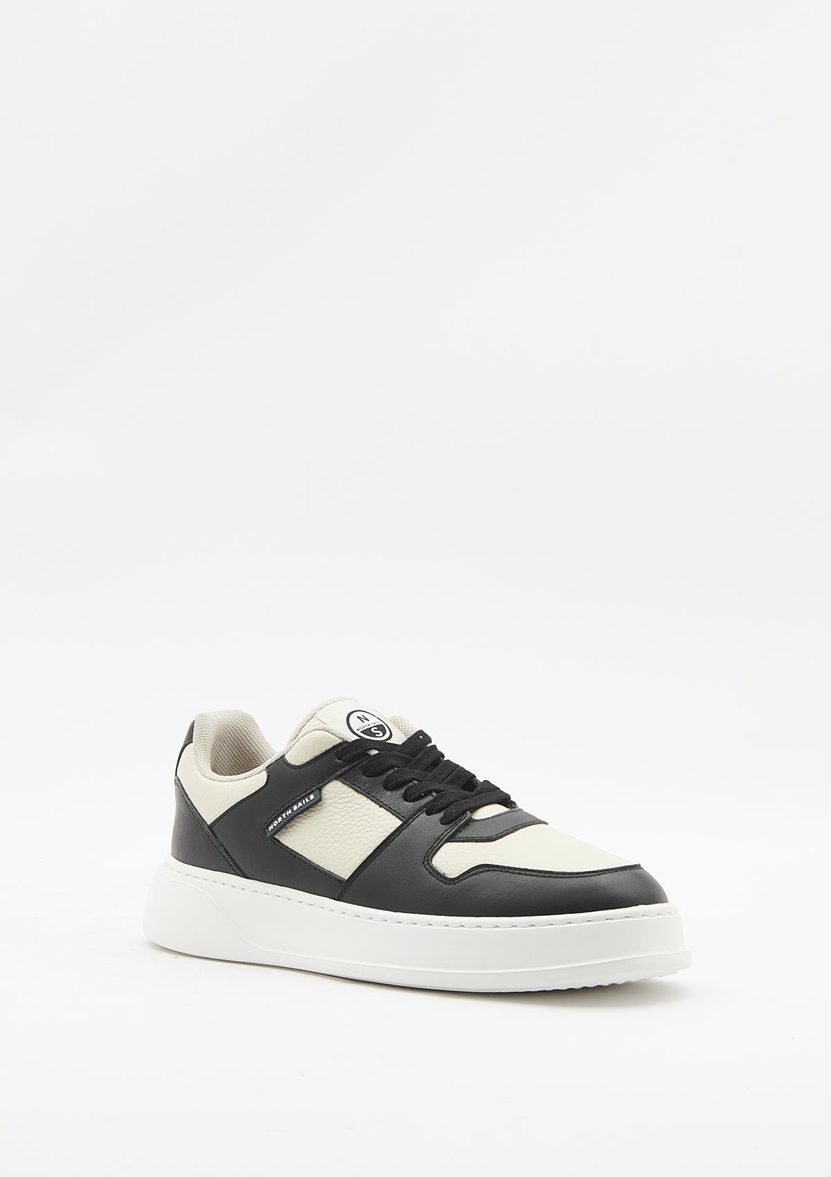 Uygun fiyatlı Erkek modeli North Sails Grandi Erkek Siyah-Beyaz Deri Sneaker