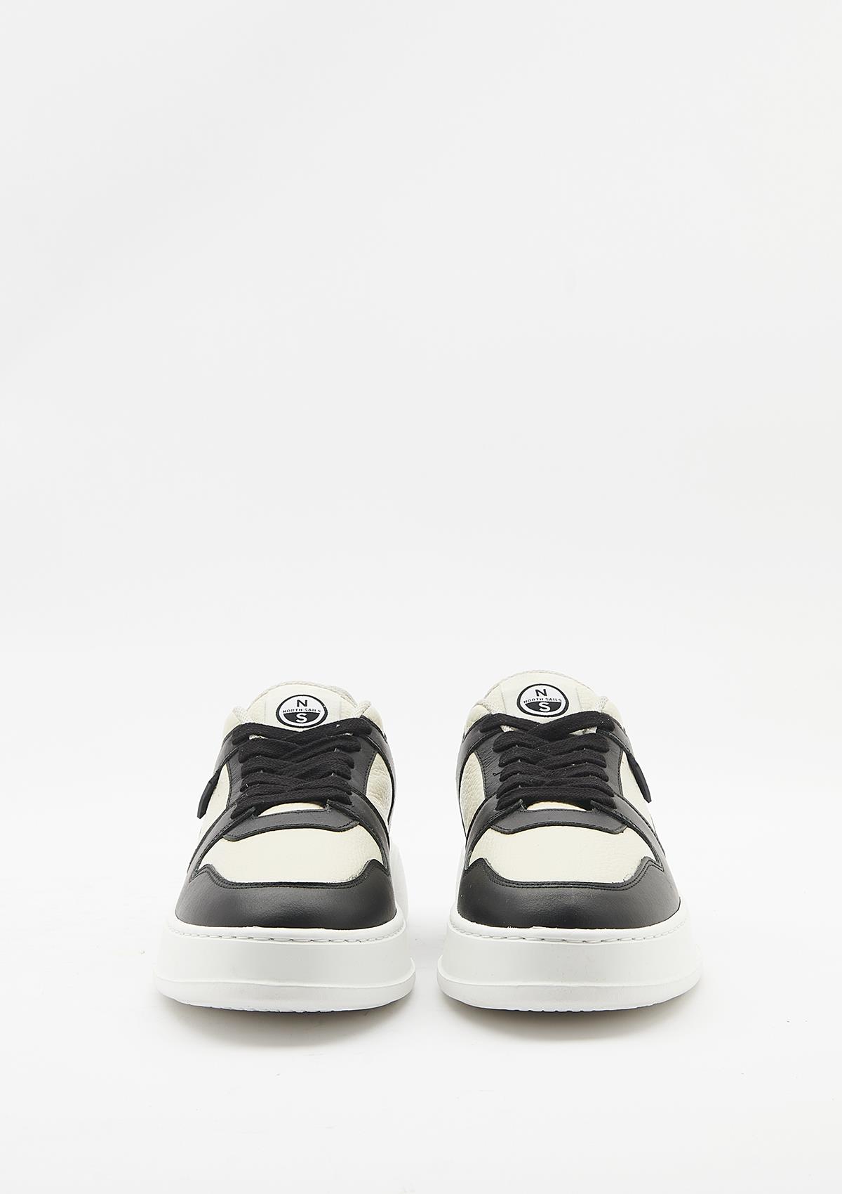 Uygun fiyatlı Erkek modeli North Sails Grandi Erkek Siyah-Beyaz Deri Sneaker