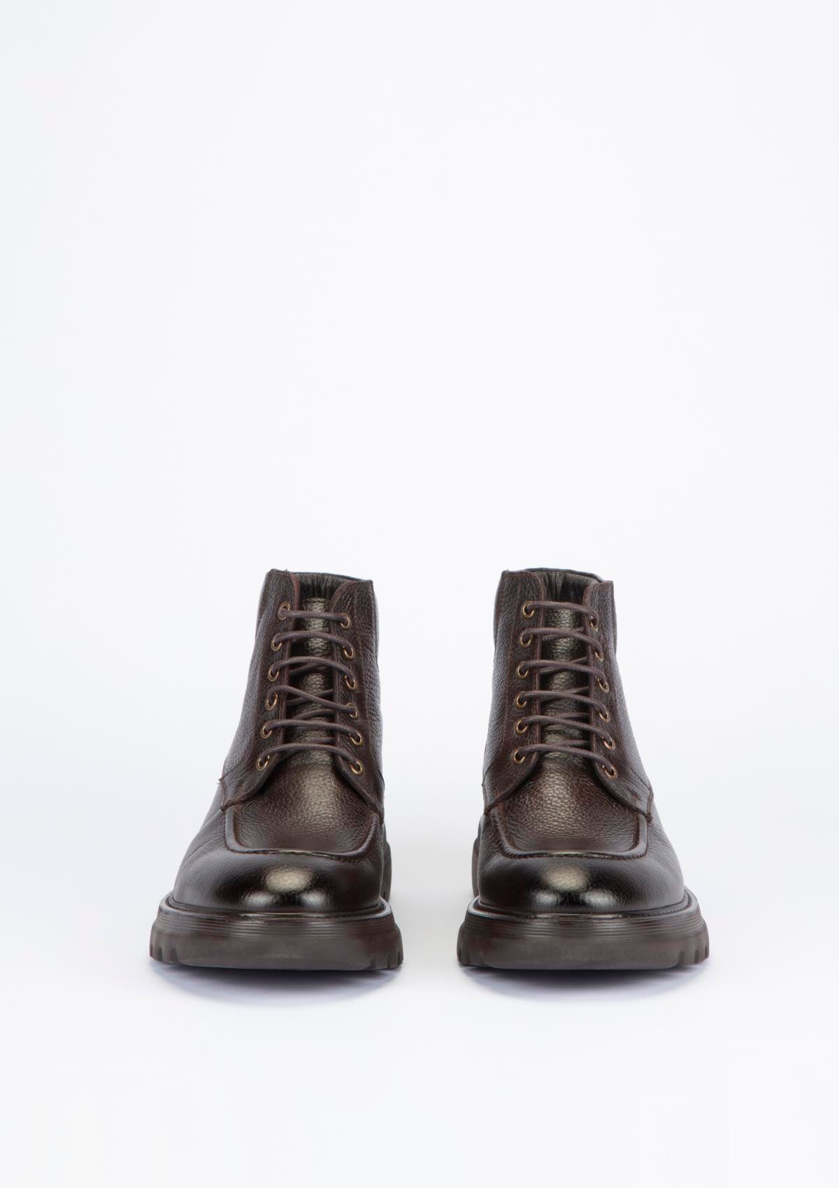 Uygun fiyatlı Erkek modeli Yeşil Kundura K17 5136  Erkek Kahverengi Deri Bot