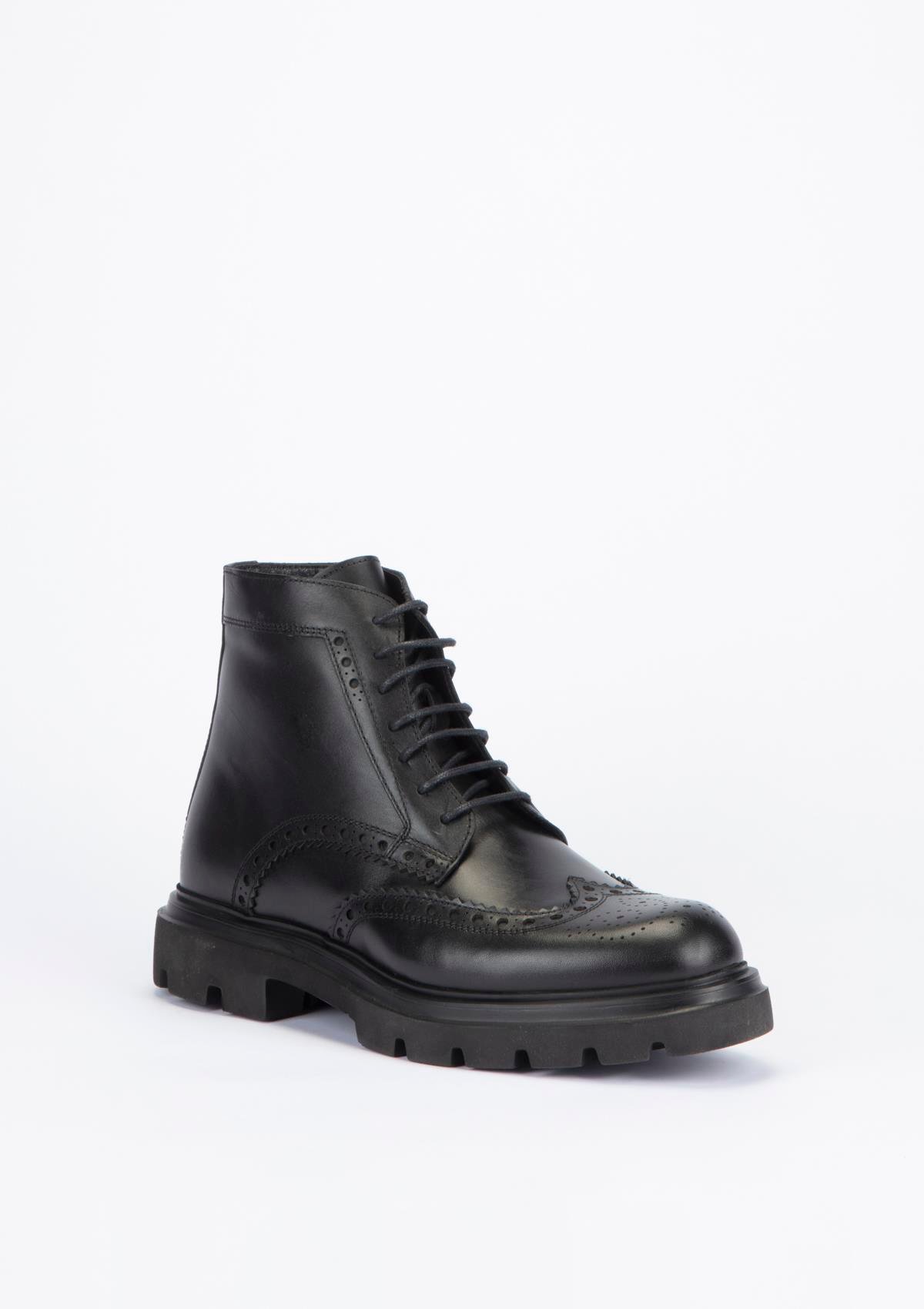 Uygun fiyatlı Erkek modeli Yeşil Kundura K17 5149  Erkek Siyah Deri Bot