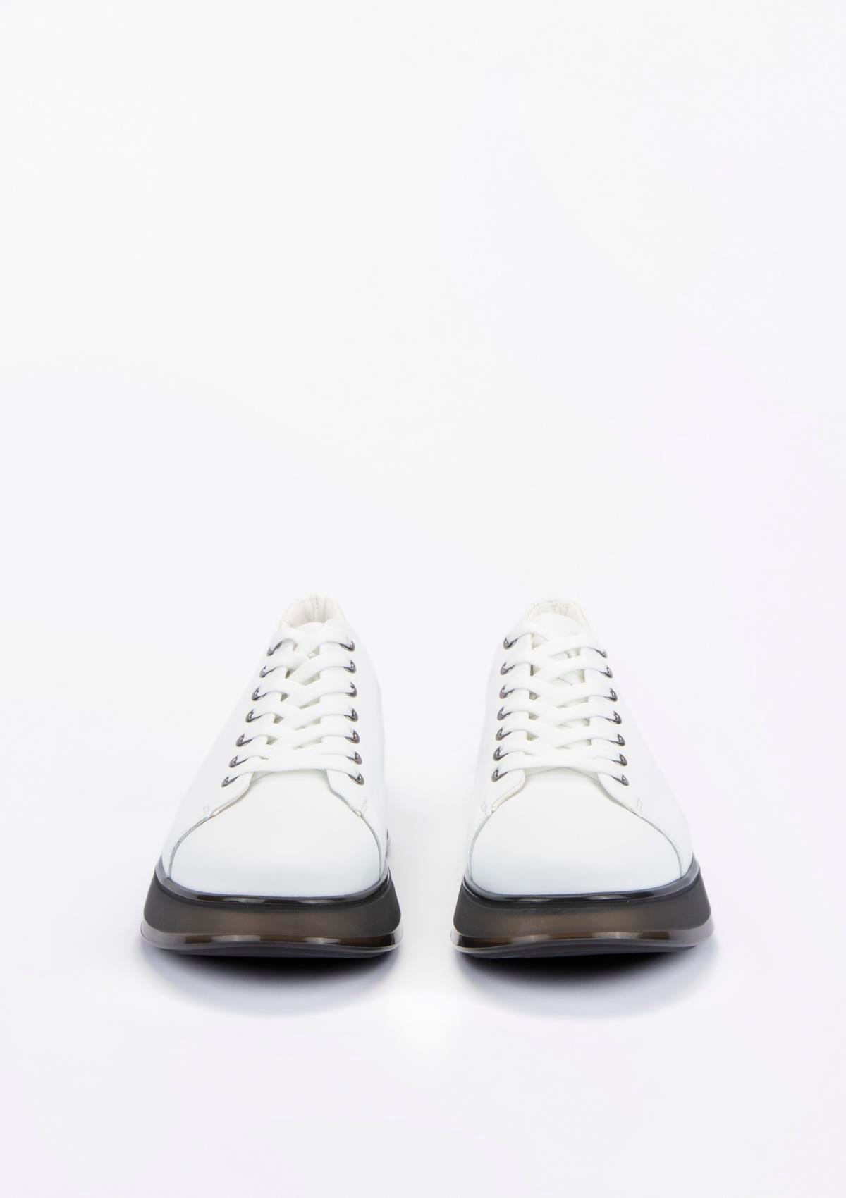 Uygun fiyatlı Erkek modeli Yeşil Kundura O12 152-21032 Erkek Beyaz Deri Ayakkabı