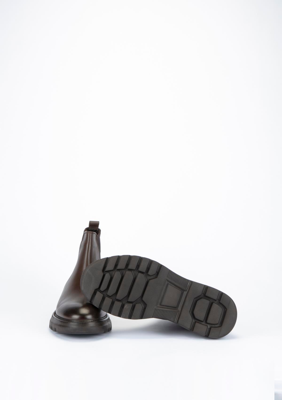 Uygun fiyatlı Erkek modeli Yeşil Kundura K17 5092 Erkek Kahverengi Deri Bot