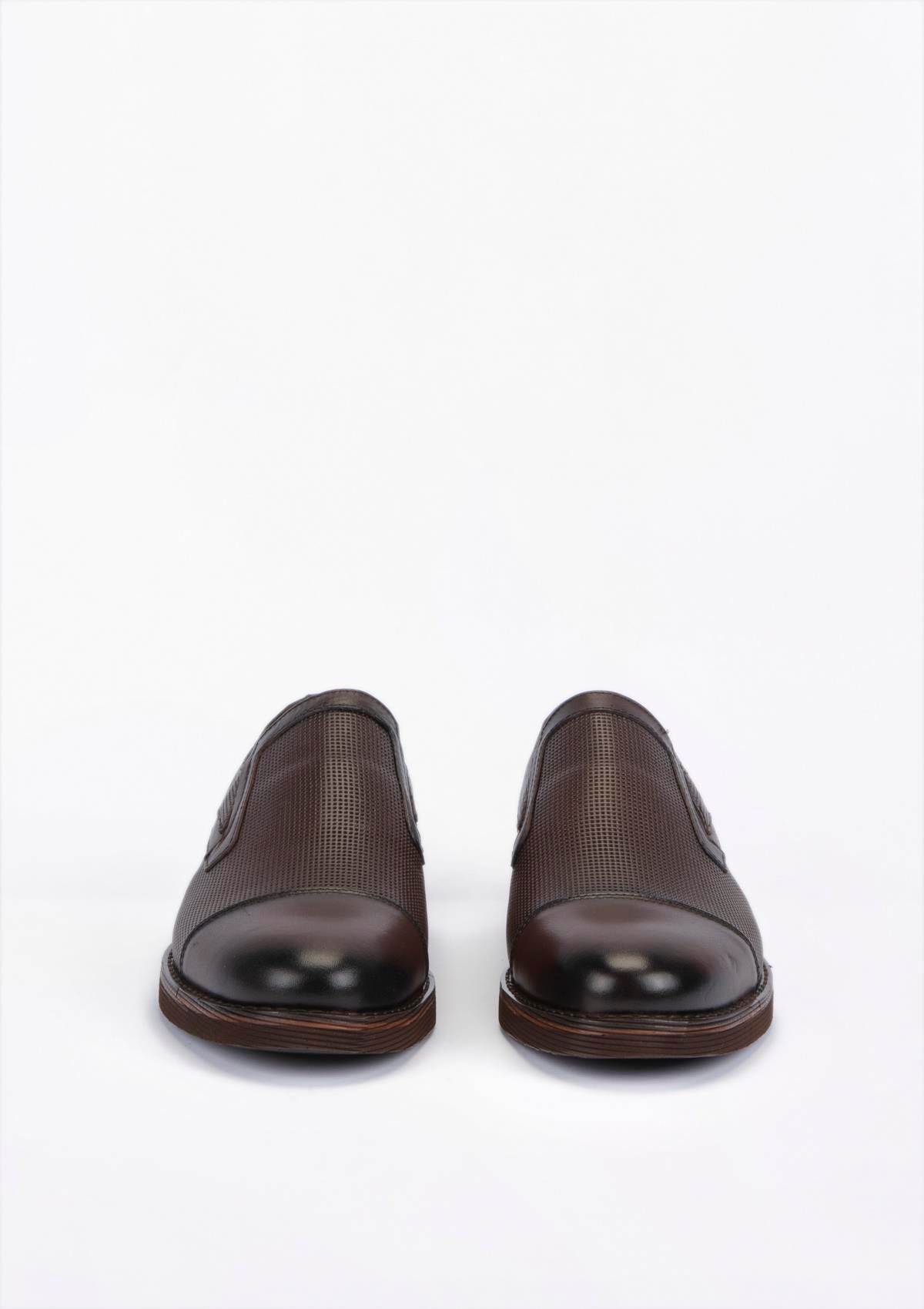 Uygun fiyatlı Erkek modeli Yeşil Kundura O18 R620-1 Erkek Kahverengi Deri Ayakkabı