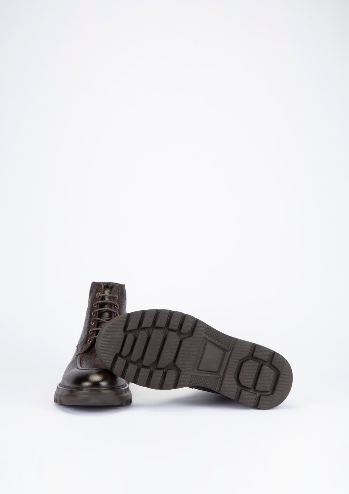 Uygun fiyatlı Erkek modeli Yeşil Kundura K17 5136  Erkek Kahverengi Deri Bot