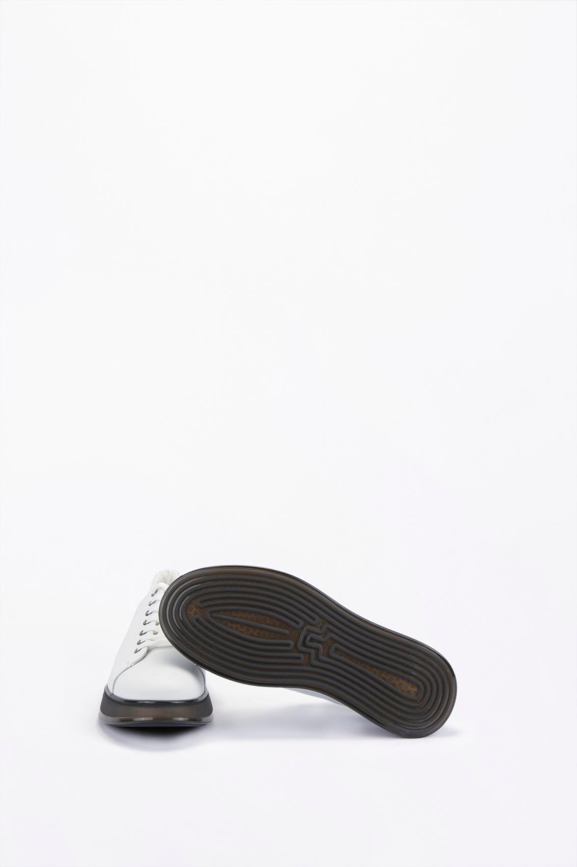 Uygun fiyatlı Erkek modeli Yeşil Kundura O12 152-21032 Erkek Beyaz Deri Ayakkabı