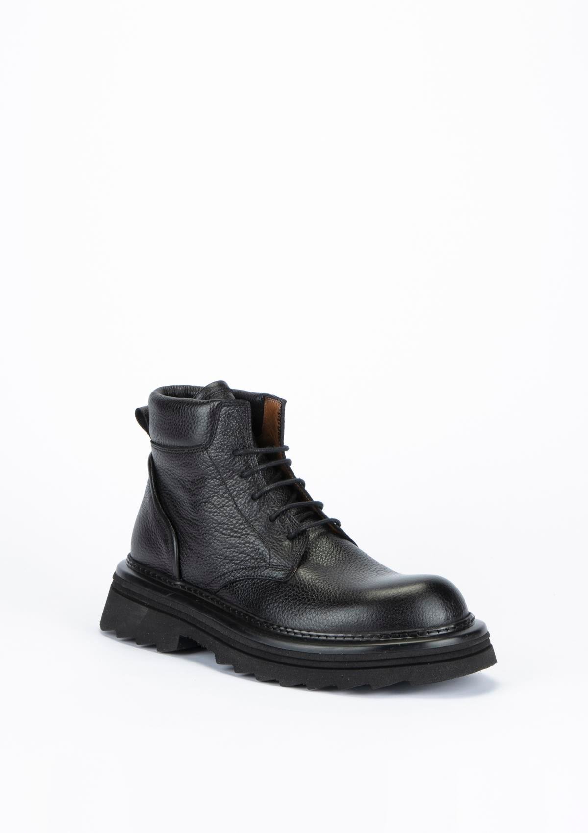 Uygun fiyatlı Erkek modeli Yeşil Kundura K17 5181 Erkek Siyah Deri Bot