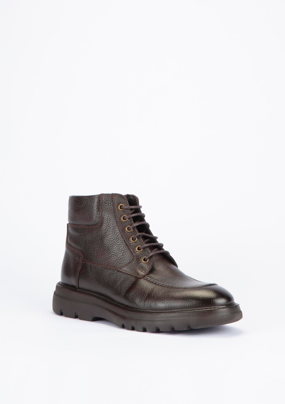 Uygun fiyatlı Erkek modeli Yeşil Kundura K17 5136  Erkek Kahverengi Deri Bot