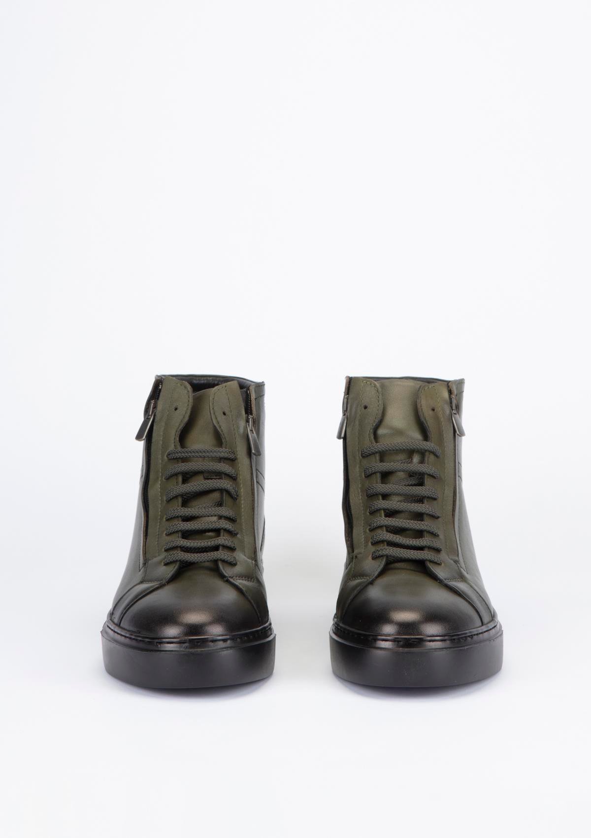 Uygun fiyatlı Erkek modeli Yeşil Kundura K17 5077  Erkek Yeşil Deri Bot