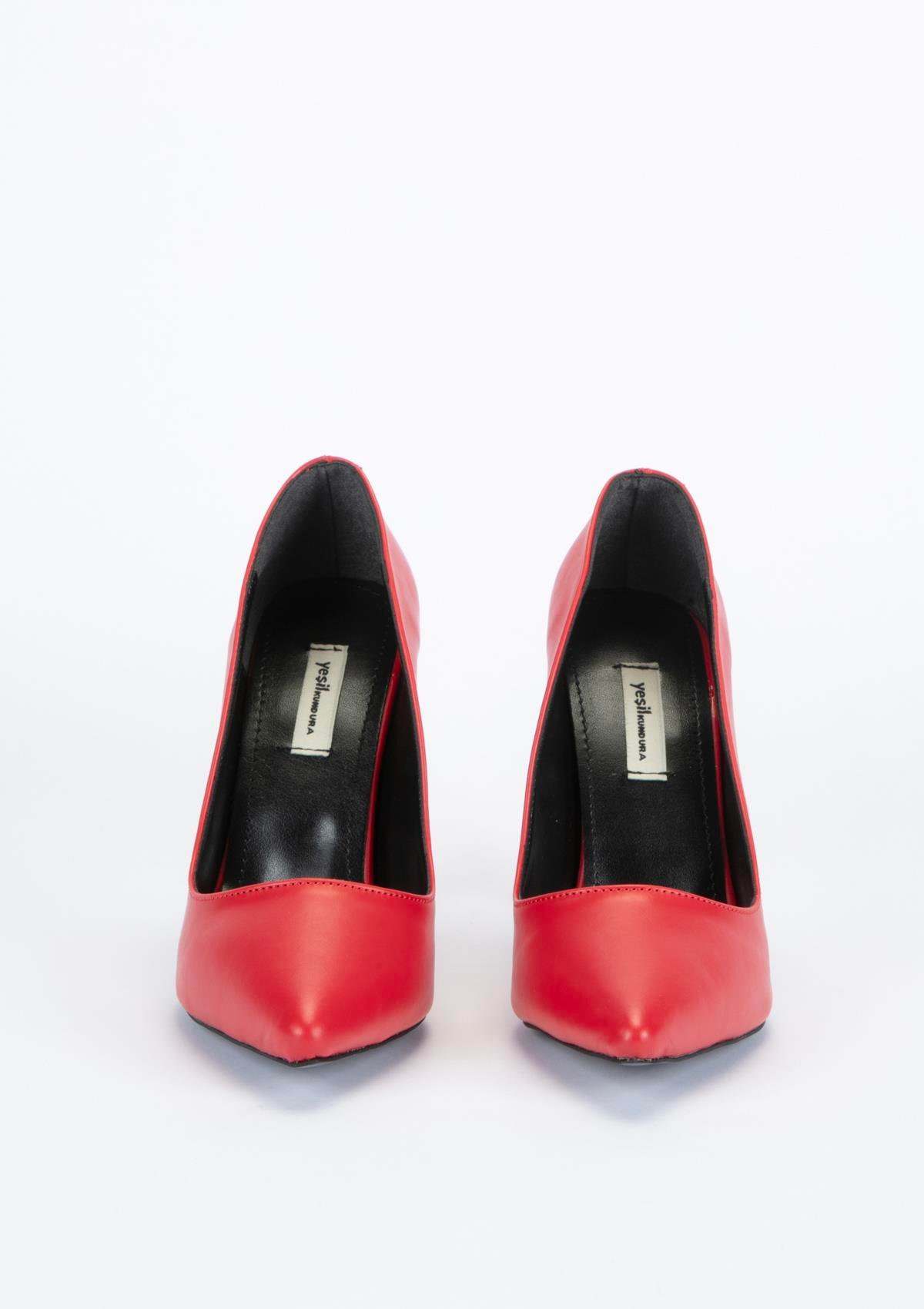 Uygun fiyatlı Kadın modeli Yeşil Kundura G13 Y448166 Kadın Kırmızı Deri Ayakkabı