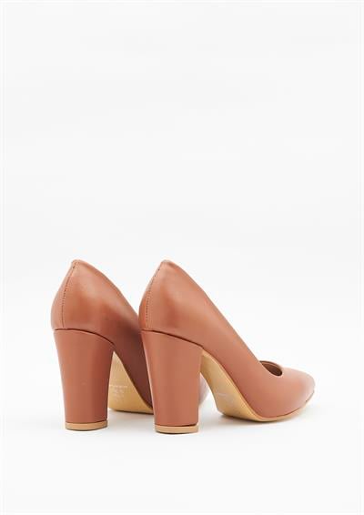 Yeşil Kundura G13 289143 K22 Kadın Taba Suni Deri Ayakkabı