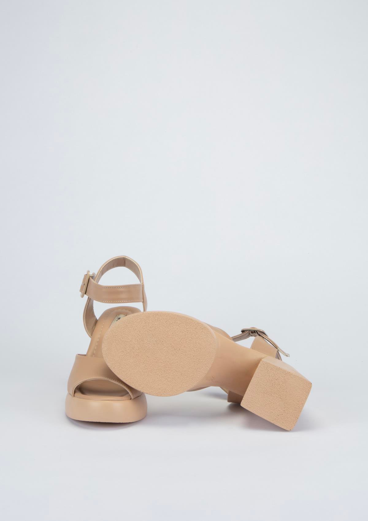 Yeşil Kundura G13 488133 Kadın Bej Topuklu Ayakkabı