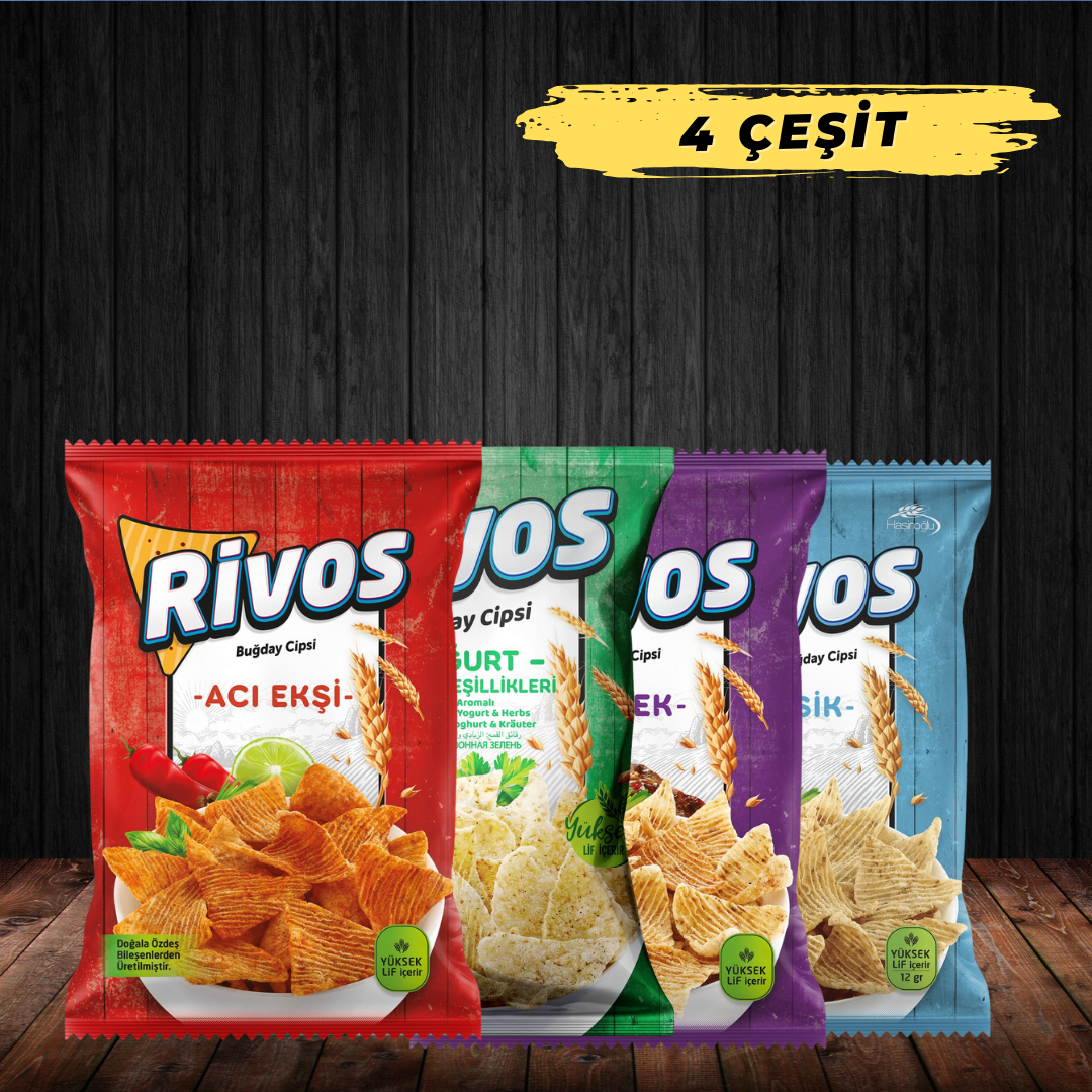 Haşiroğlu Rivos Buğday Cipsi (Karma) 4 Çeşit