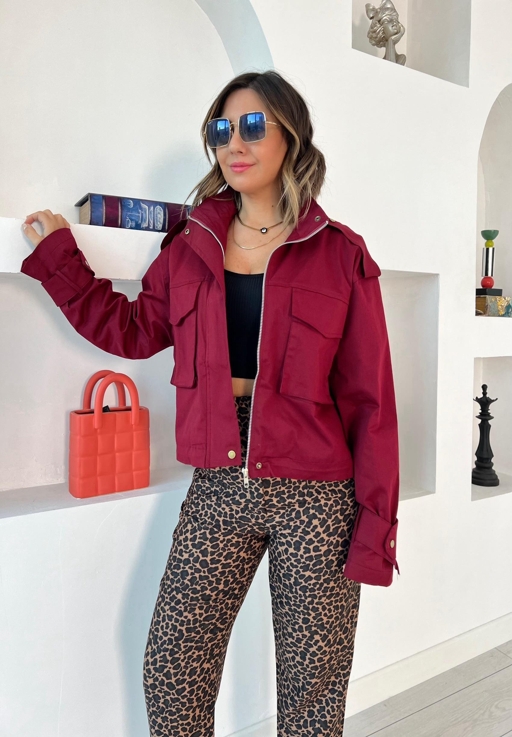 Apoletli Mürdüm Kısa Trench