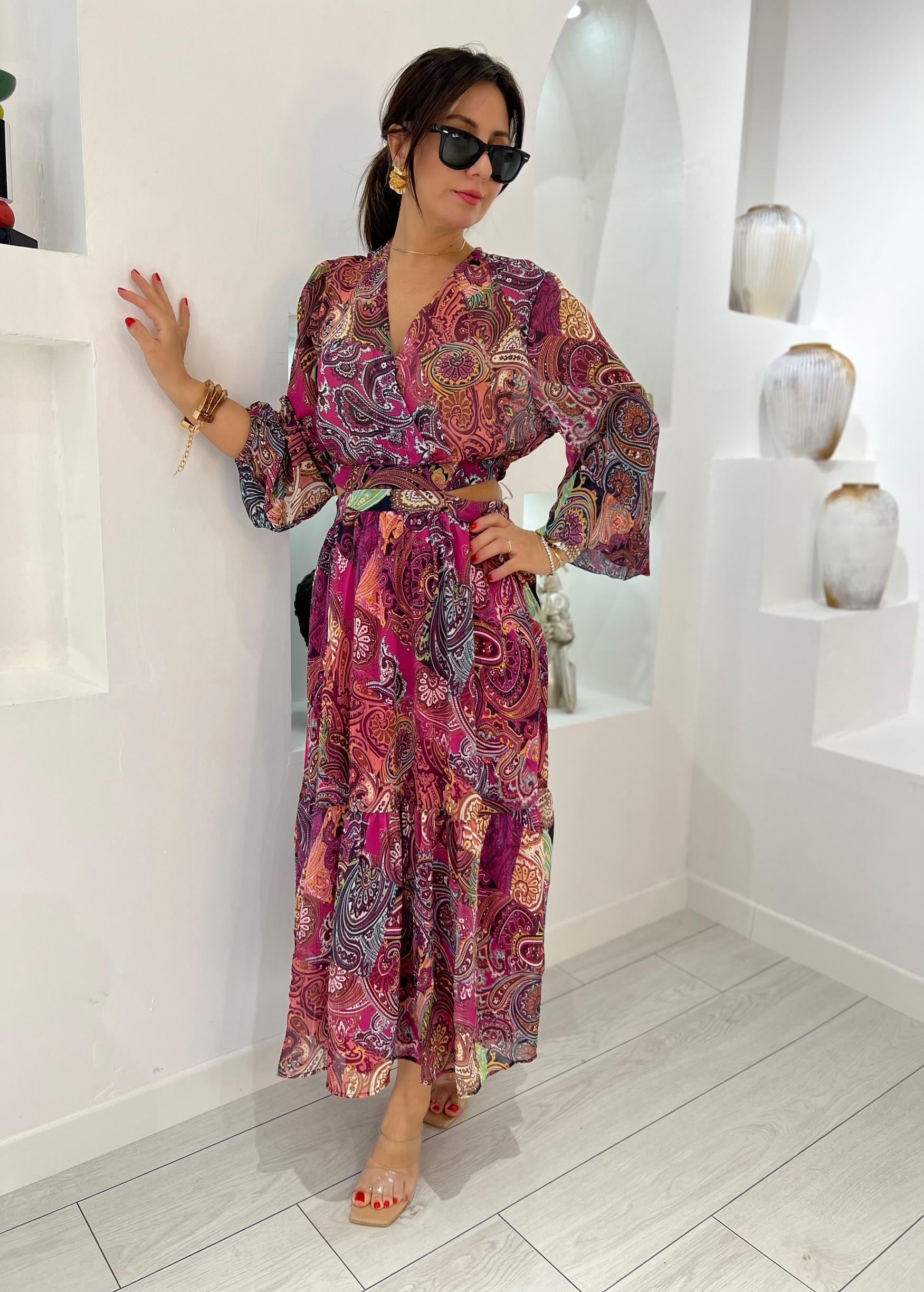 Bel Dekolteli Şion Elbise