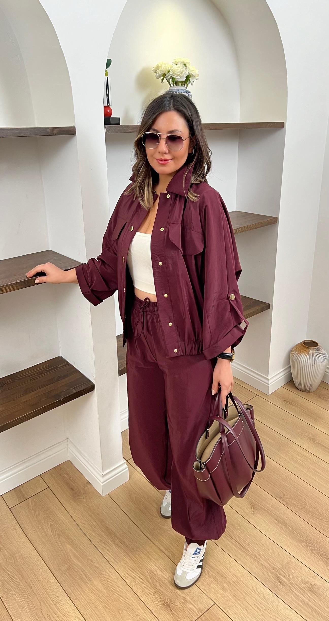 Bordo Önü Çıtçıtlı Takım