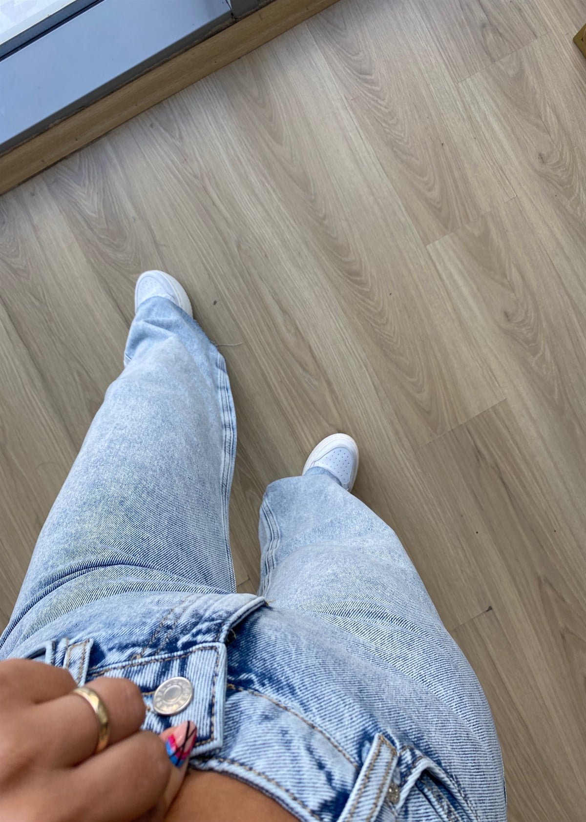 Buz Mavisi Boru Paça Jean