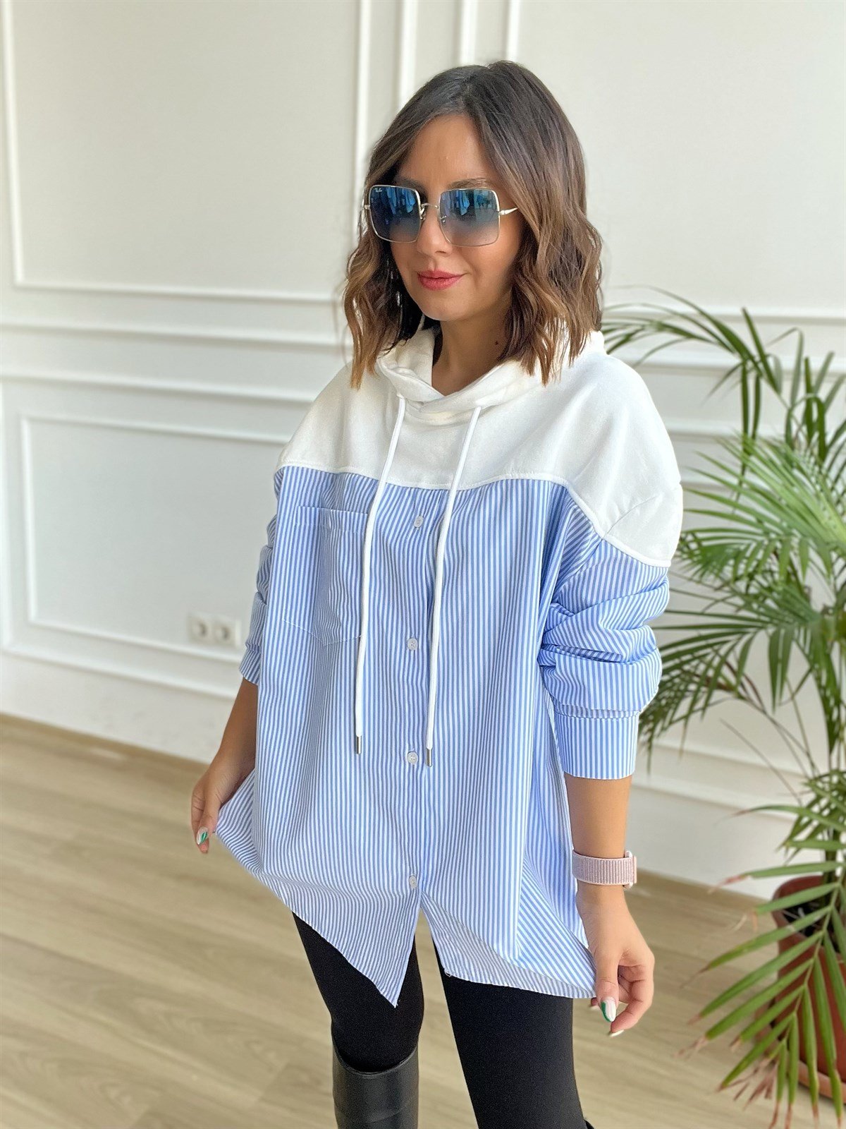 Gömlek Kapşonlu Sweat