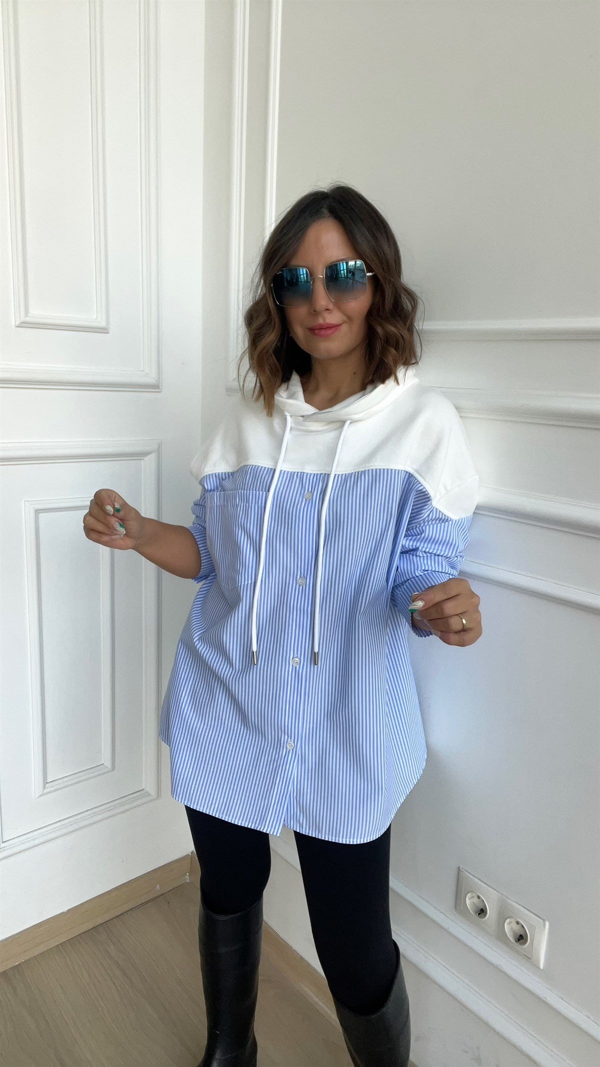 Gömlek Kapşonlu Sweat
