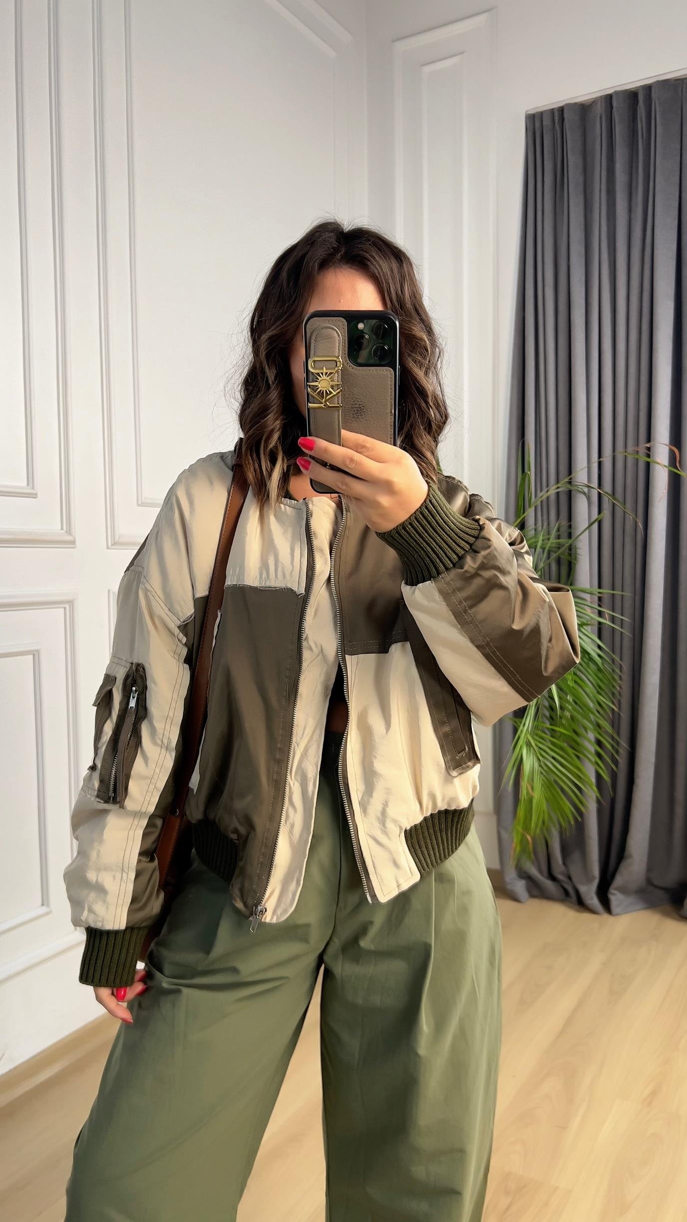 Haki Bomber Ceket