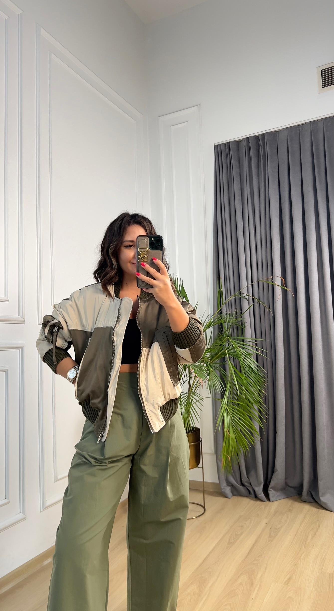 Haki Bomber Ceket