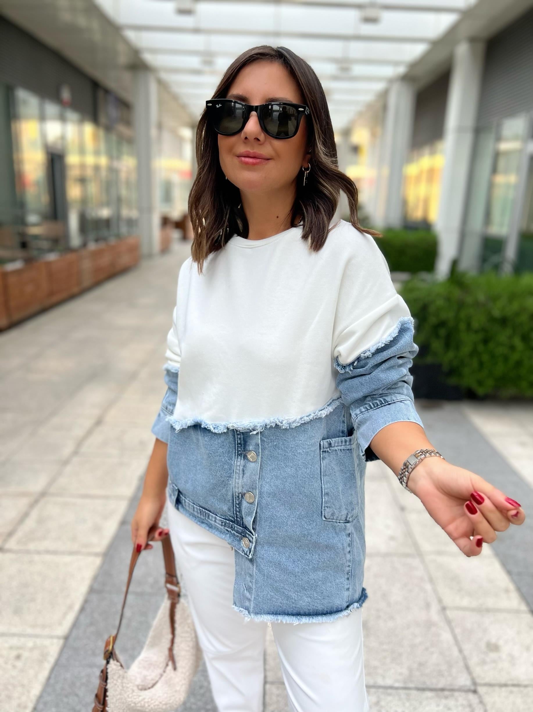 Jean Garnilli Beyaz Sweat