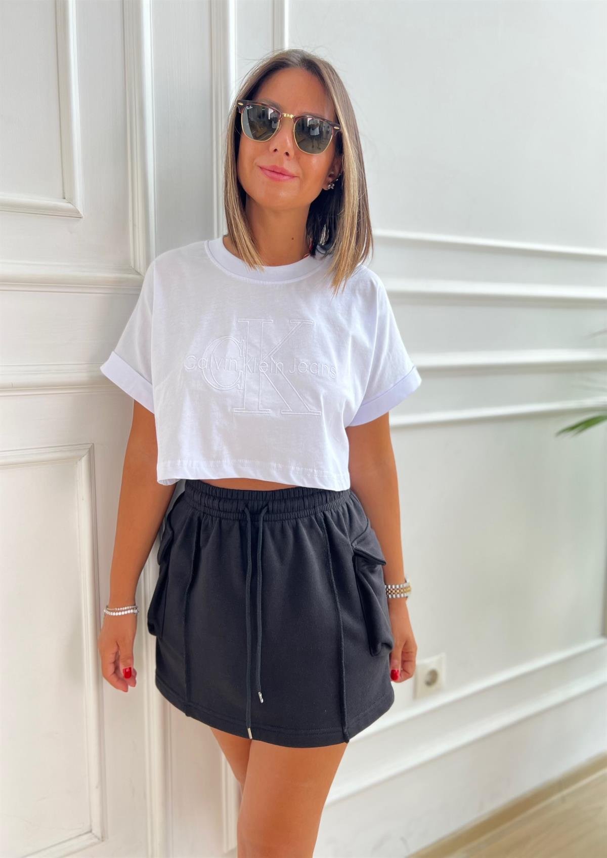 Kargo Cepli Sweat Mini Etek