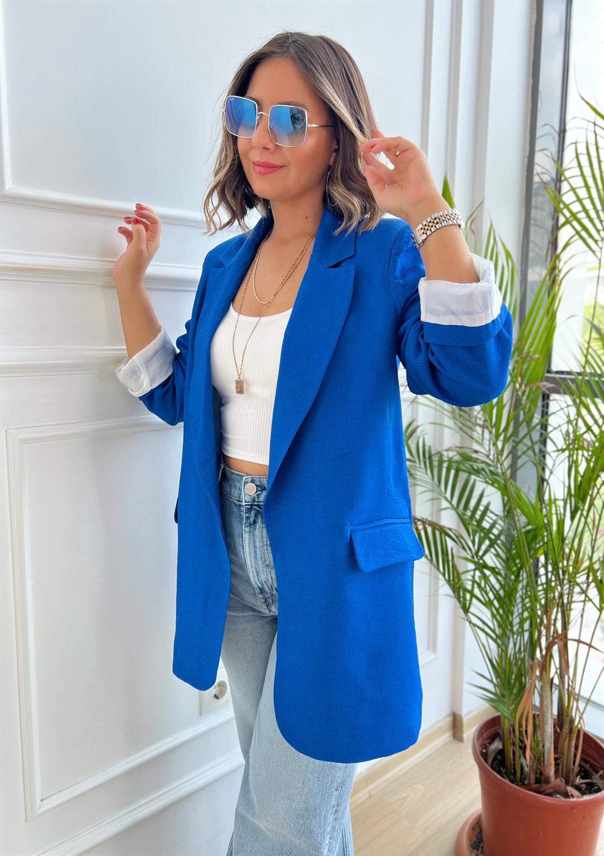 Mavi Blazer ceket