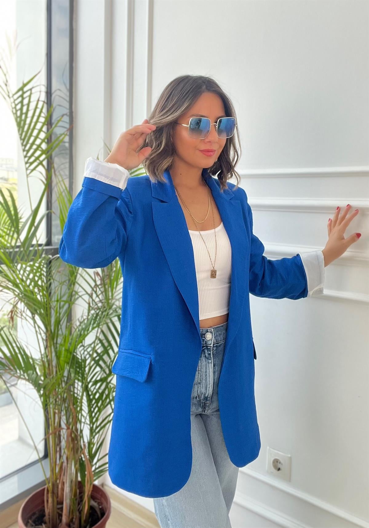 Mavi Blazer ceket