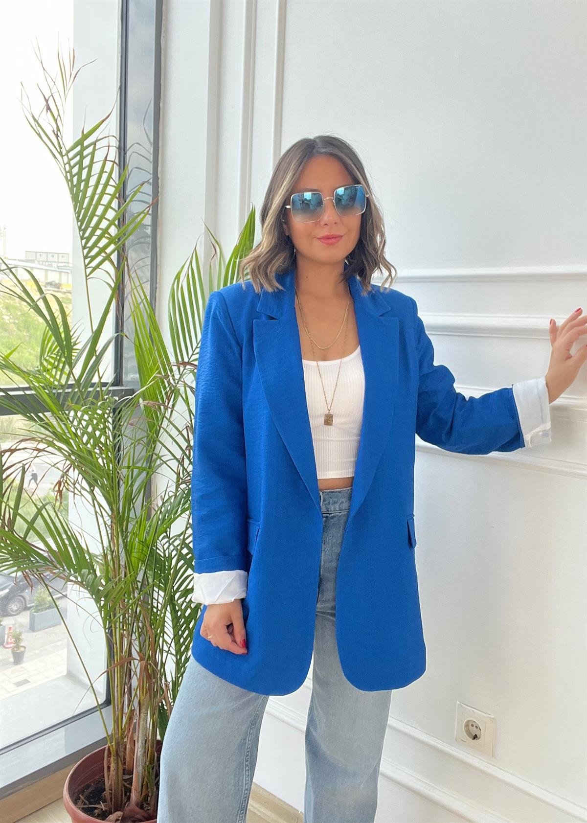 Mavi Blazer ceket