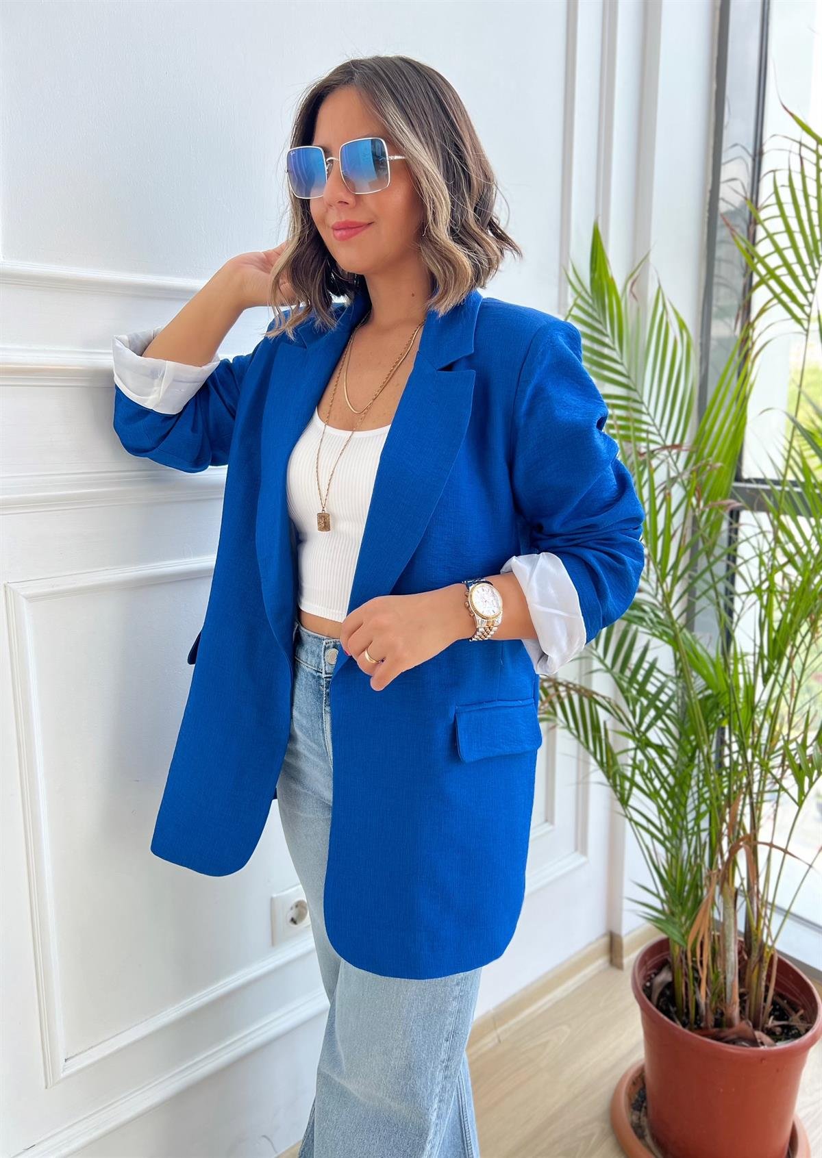 Mavi Blazer ceket