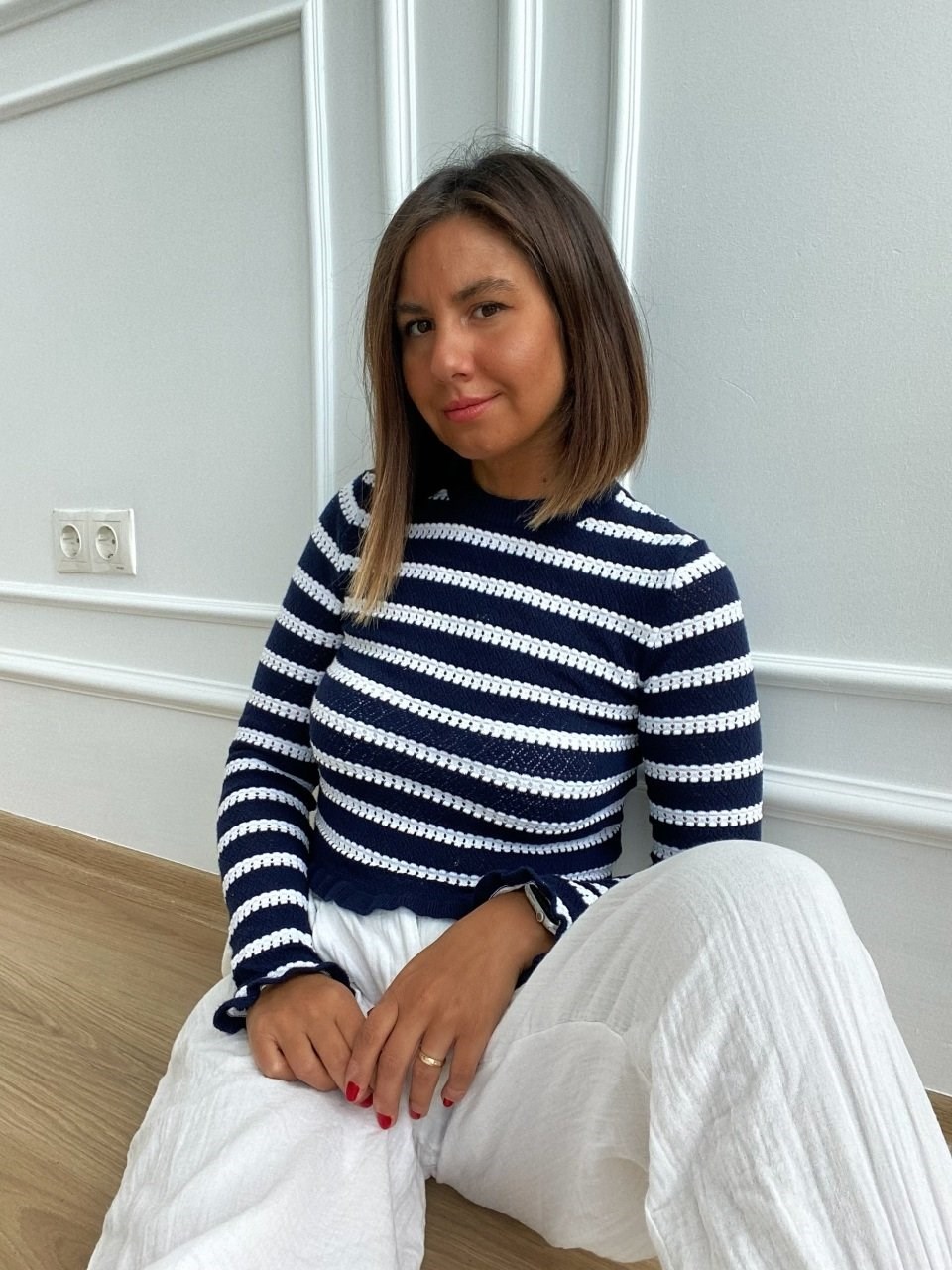 Mavi Çizgili Triko