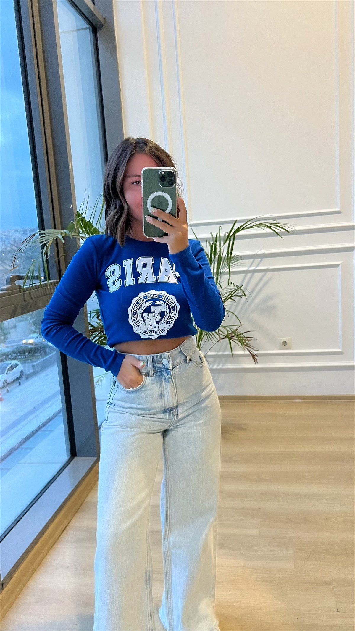 Saks Mavisi Fitilli Crop