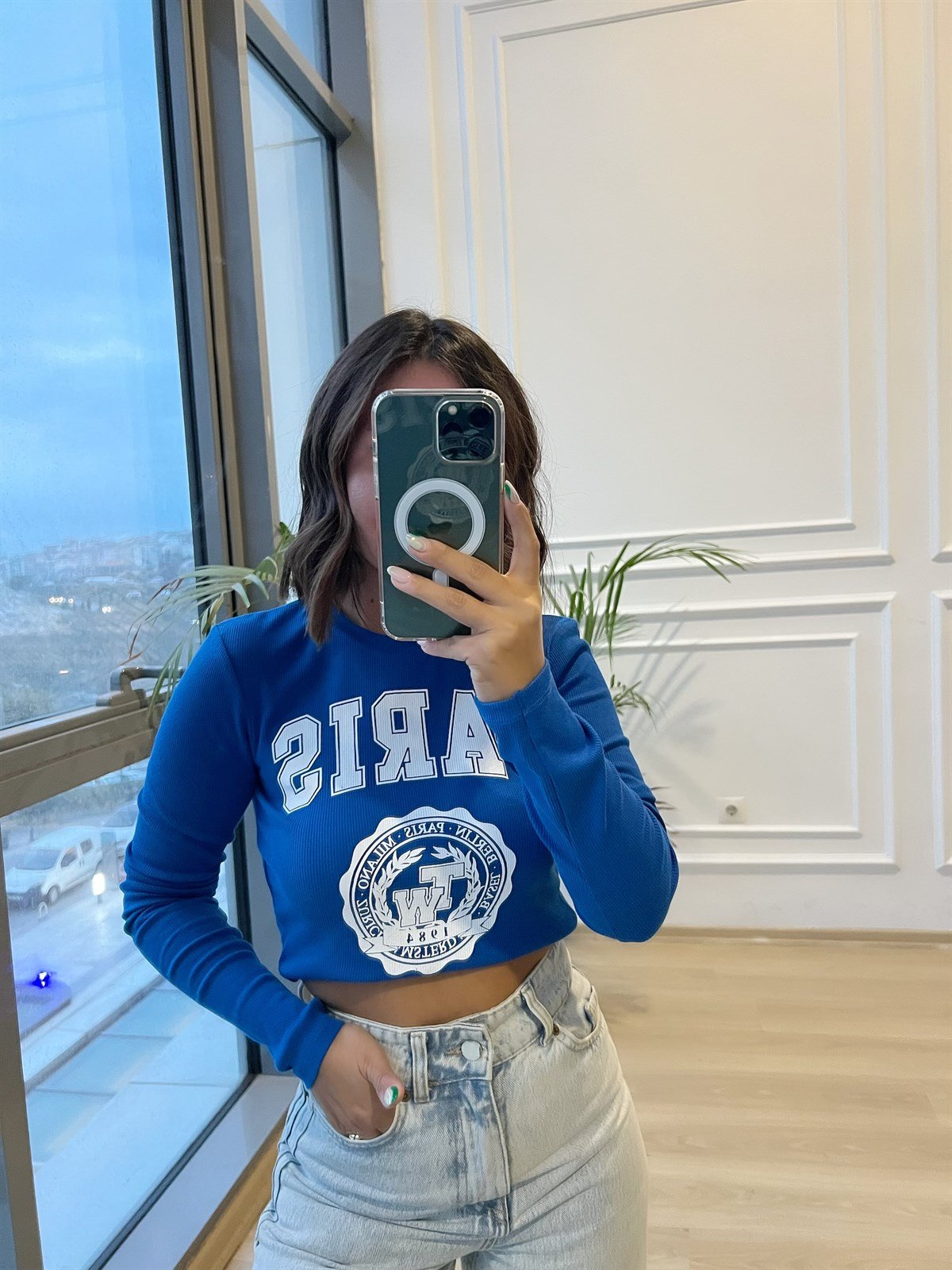Saks Mavisi Fitilli Crop